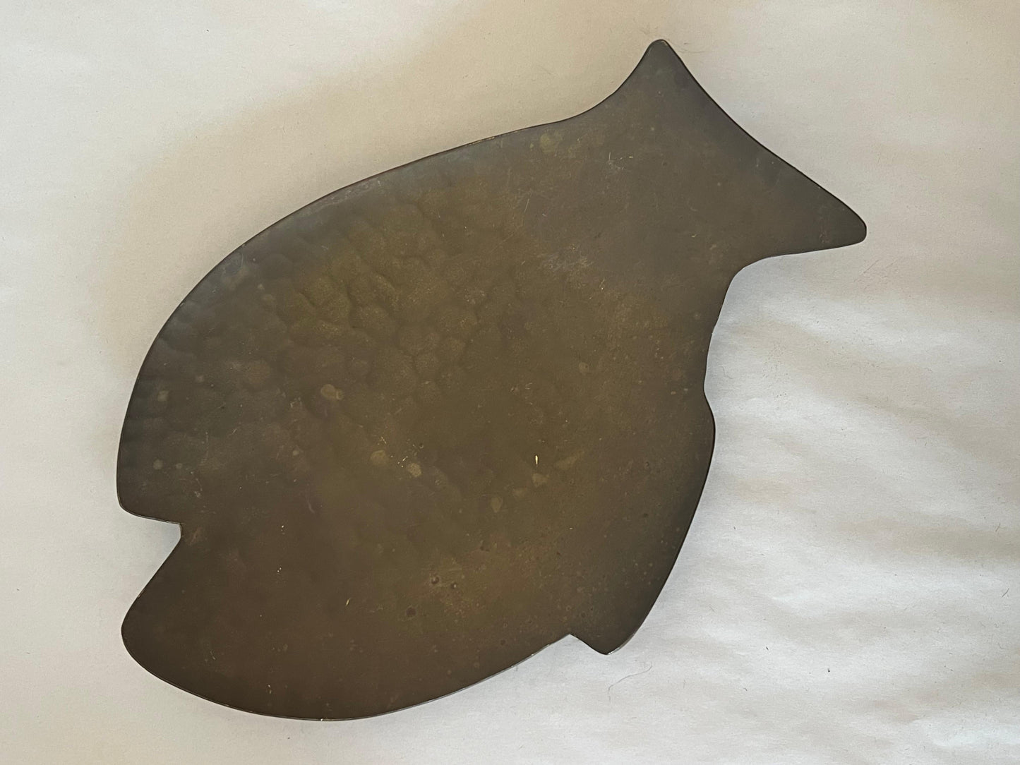Frisman Vintage Hammered Brass Fish Sculpture 1950's Made In Germany