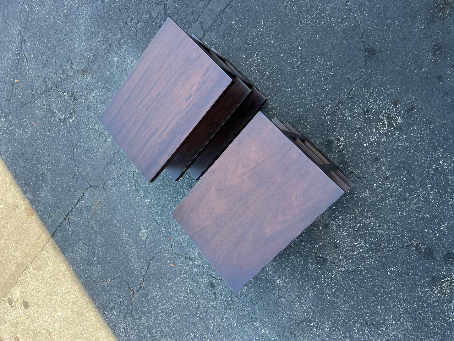 Frisman Vintage A Pair of Dunbar Three Tier Occasional Tables
