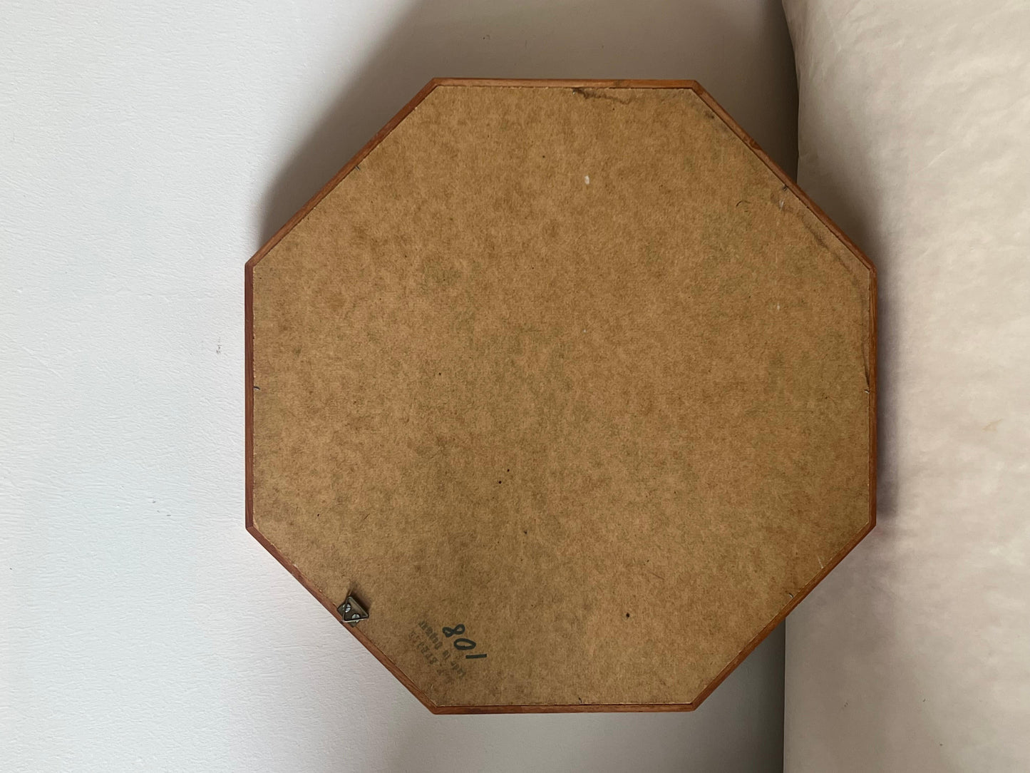 Frisman Vintage Scandinavian Modern Octagonal Mirror Spejle Denmark Ca' 1960's Teak