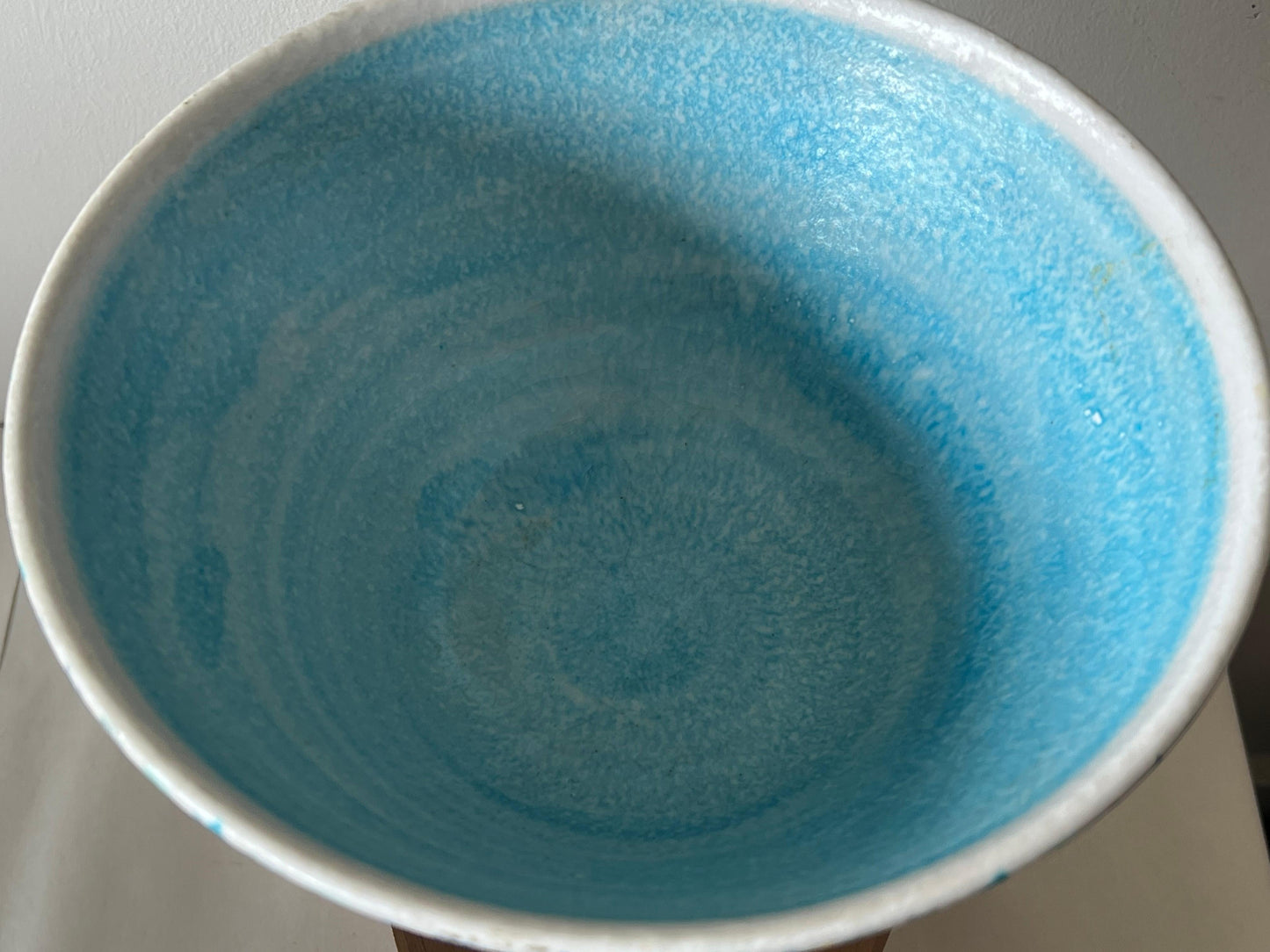 Frisman Vintage Unusual Ceramic Bowl With Stripes By Alvino Bagni For Raymor Ca' 1960's