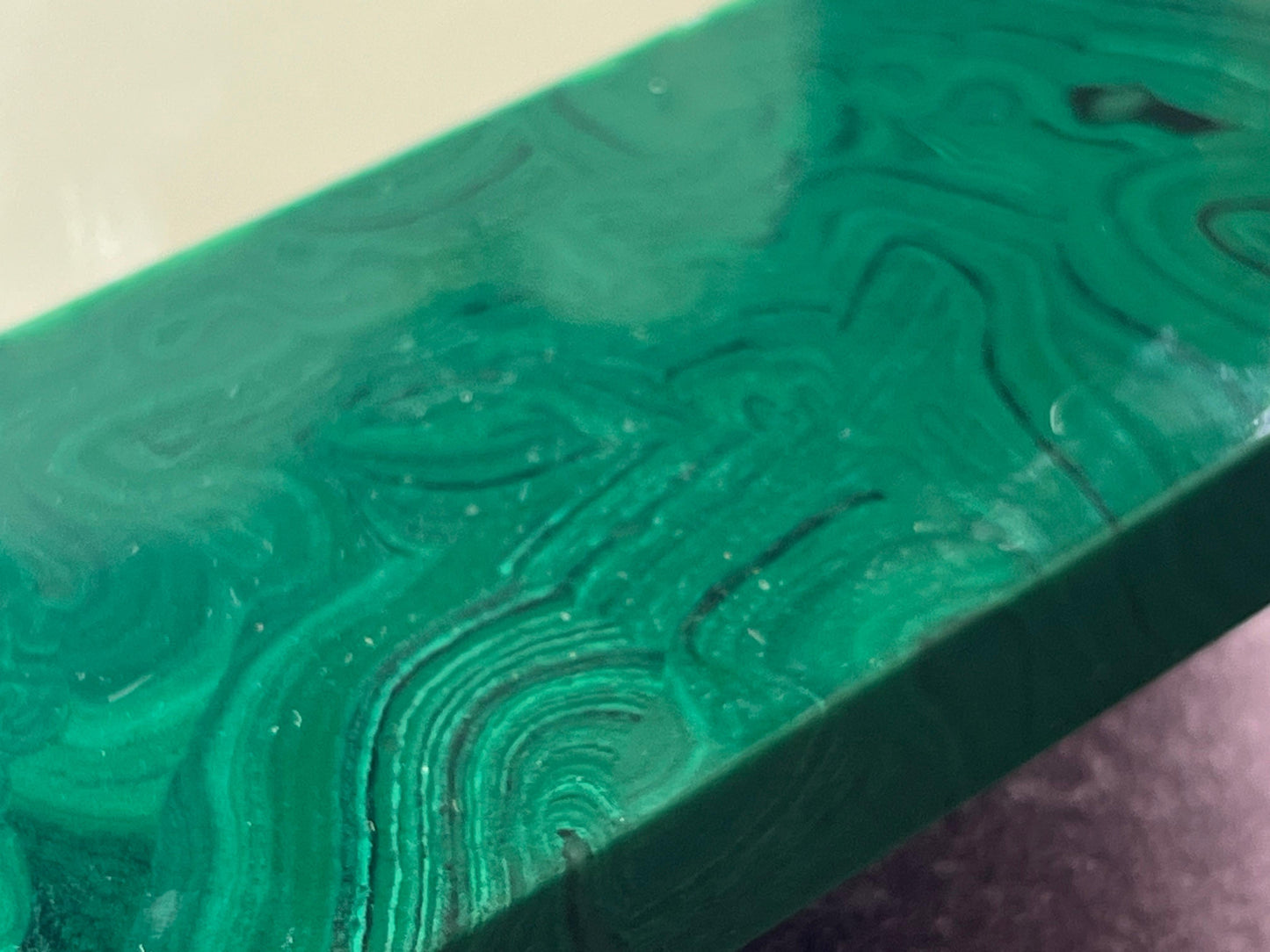 Frisman Vintage Unusual Octagonal Malachite Resin Mirror Ca' 1970's