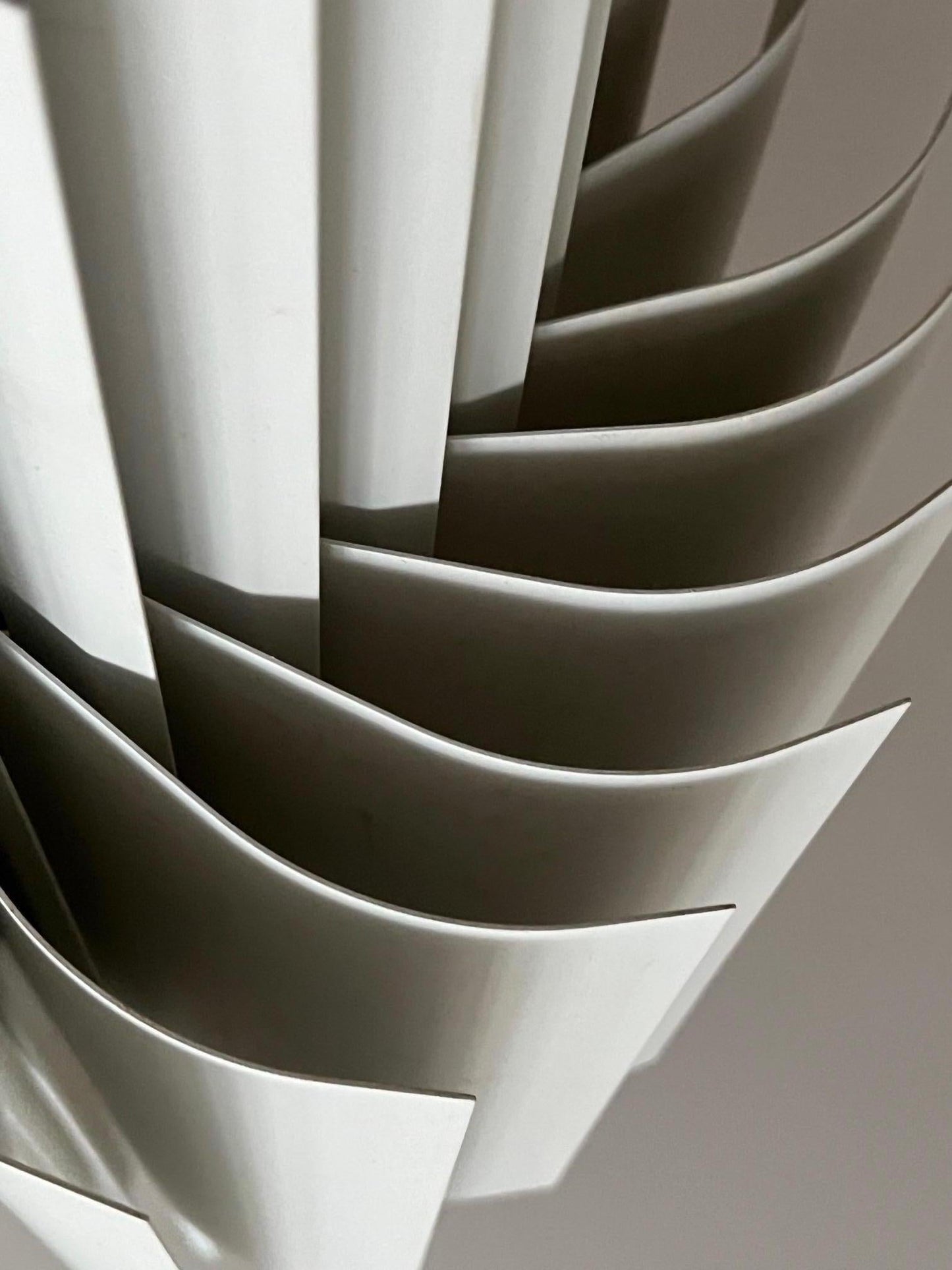 Frisman Vintage Ilse Hofman Aluminium Louvered Chandelier for Airborne International 1960’s