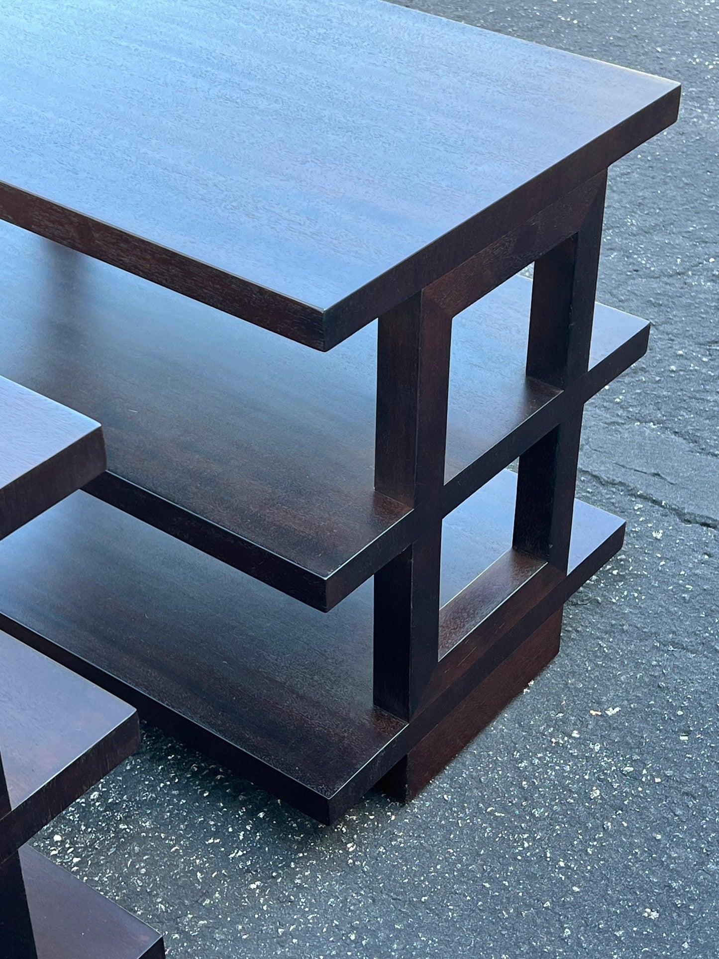Frisman Vintage A Pair of Dunbar Three Tier Occasional Tables