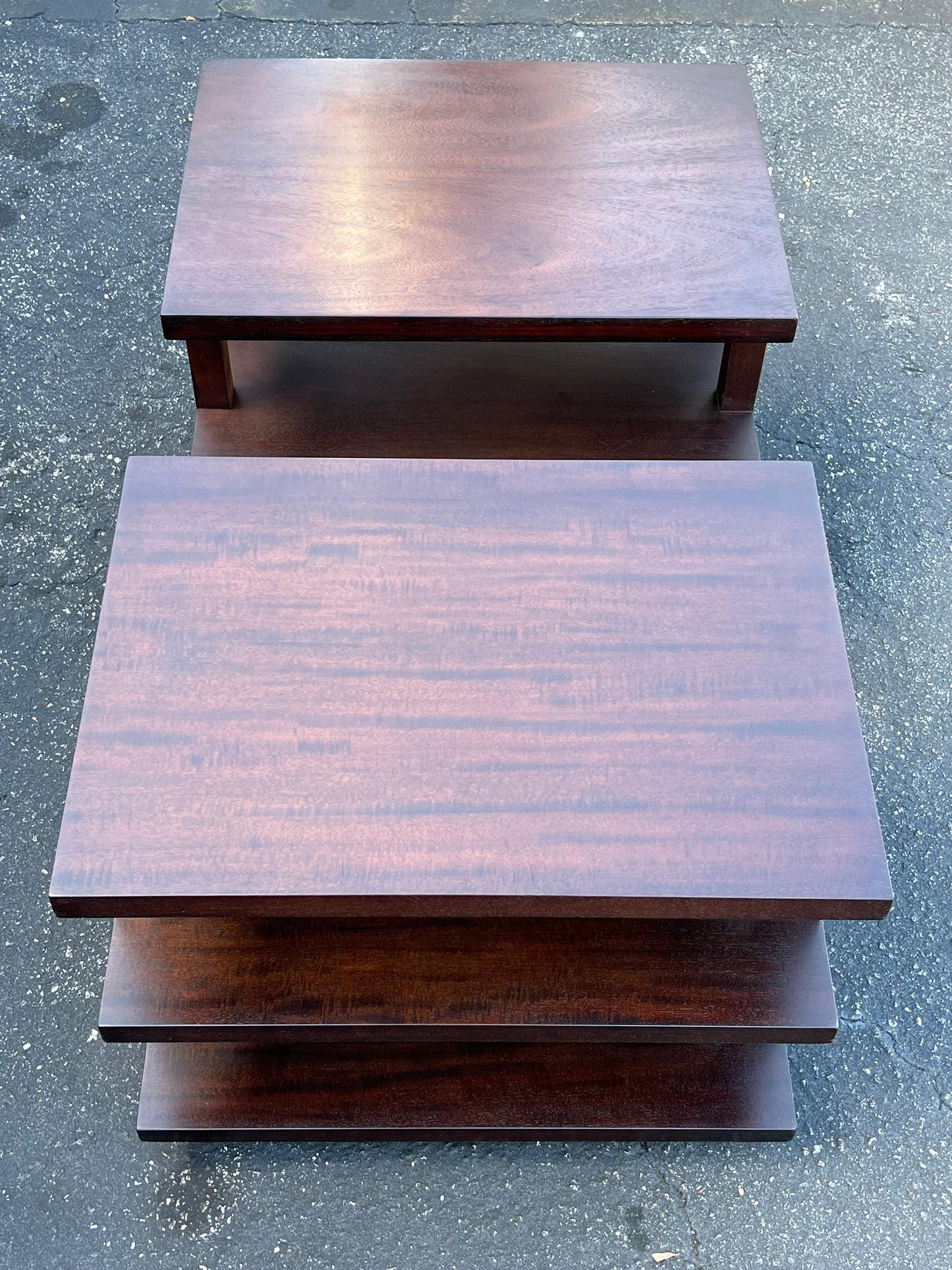 Frisman Vintage A Pair of Dunbar Three Tier Occasional Tables