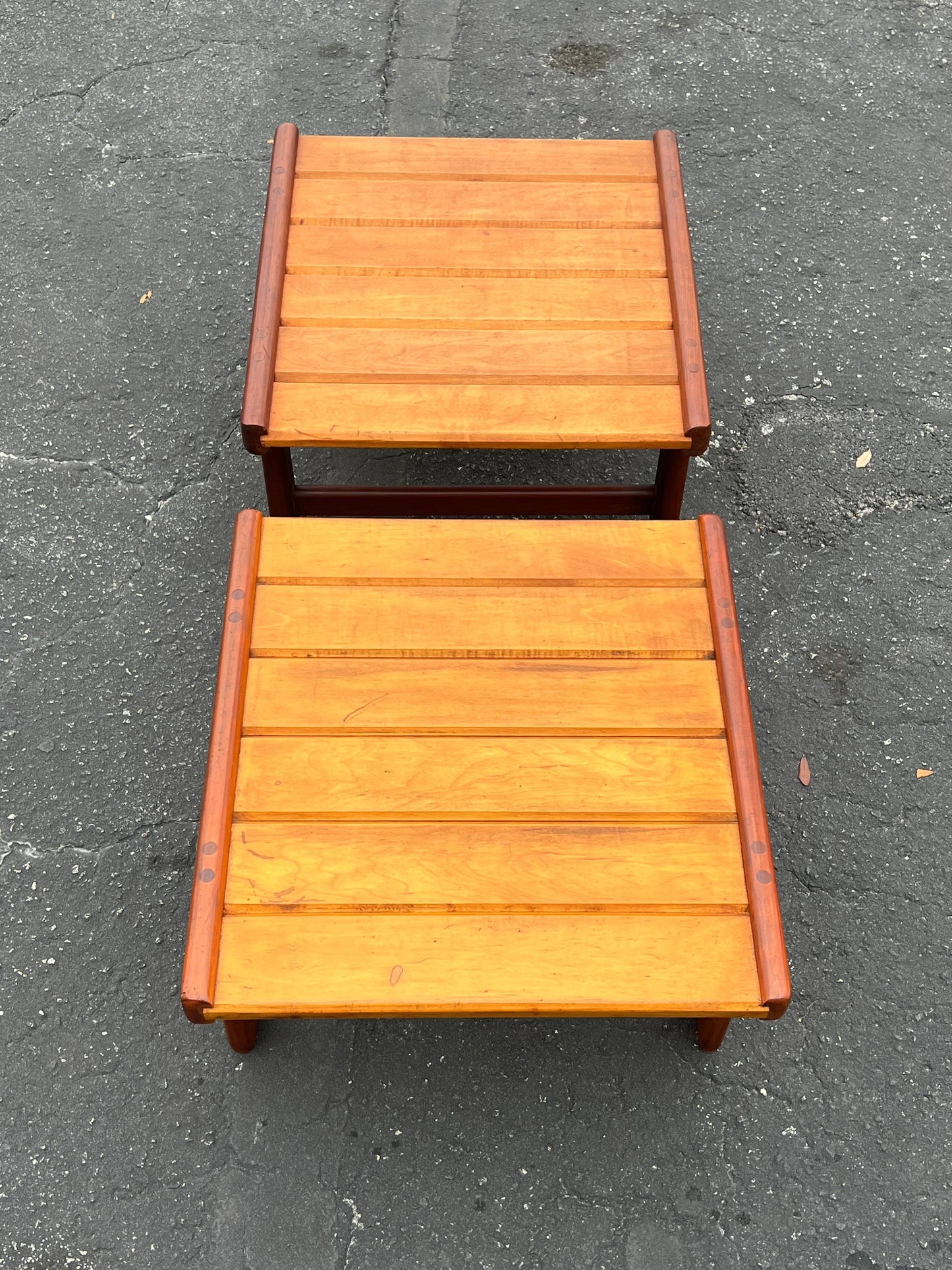 Frisman Vintage A Pair Of Unusual Hand Crafted Stools Ca' 1960's