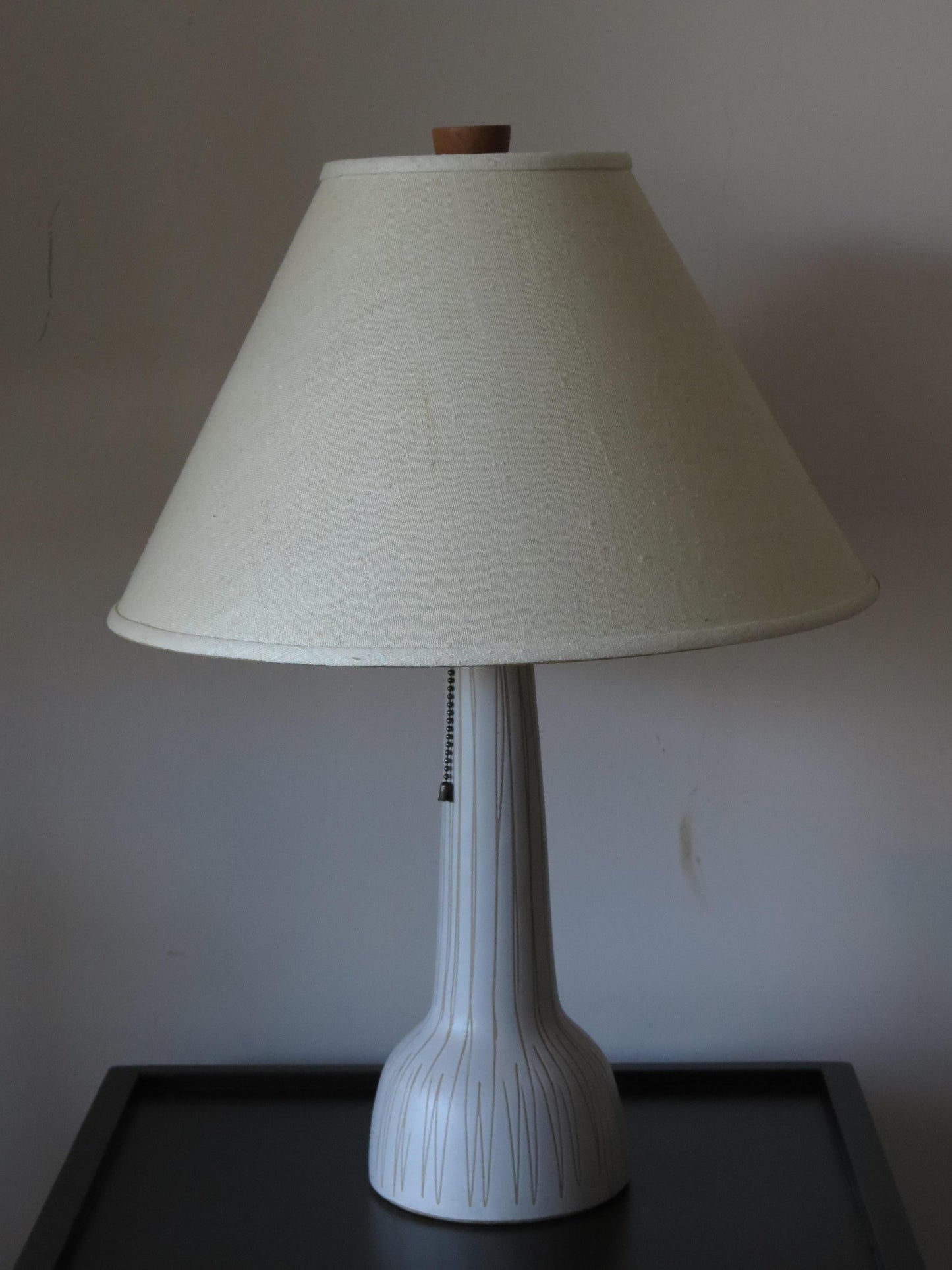 Frisman Vintage A Gordon Martz Table Lamp With Sgrafitto Decoration ca' 1960's