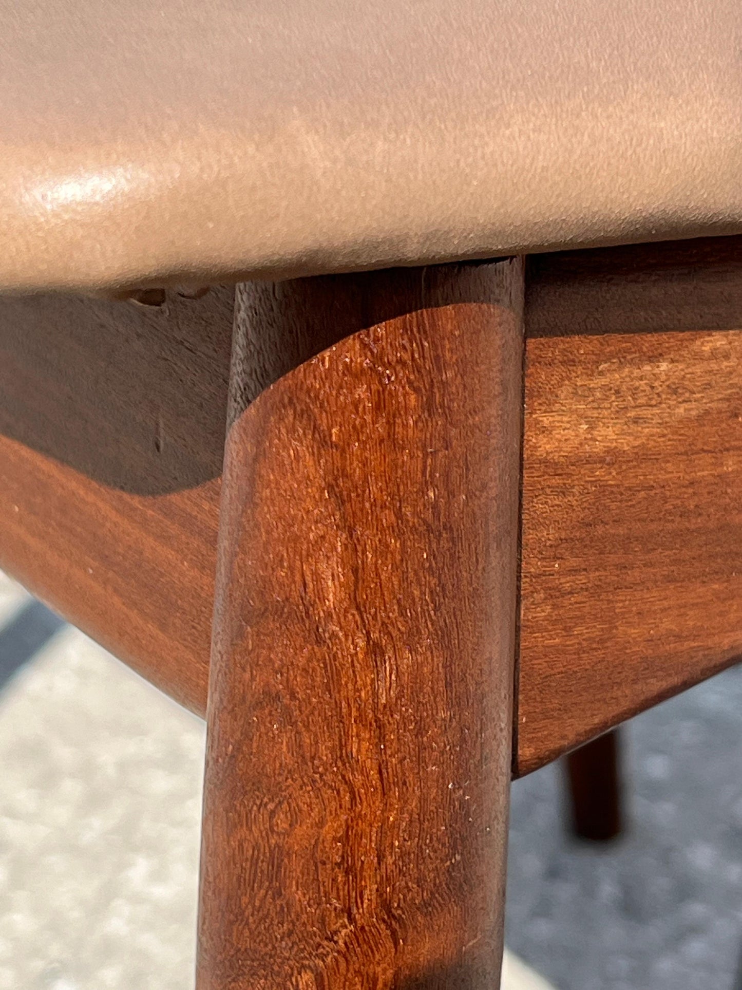 Frisman Vintage Classic Arne Vodder Leather And Teak Chair For Mahjongg Holland 1964