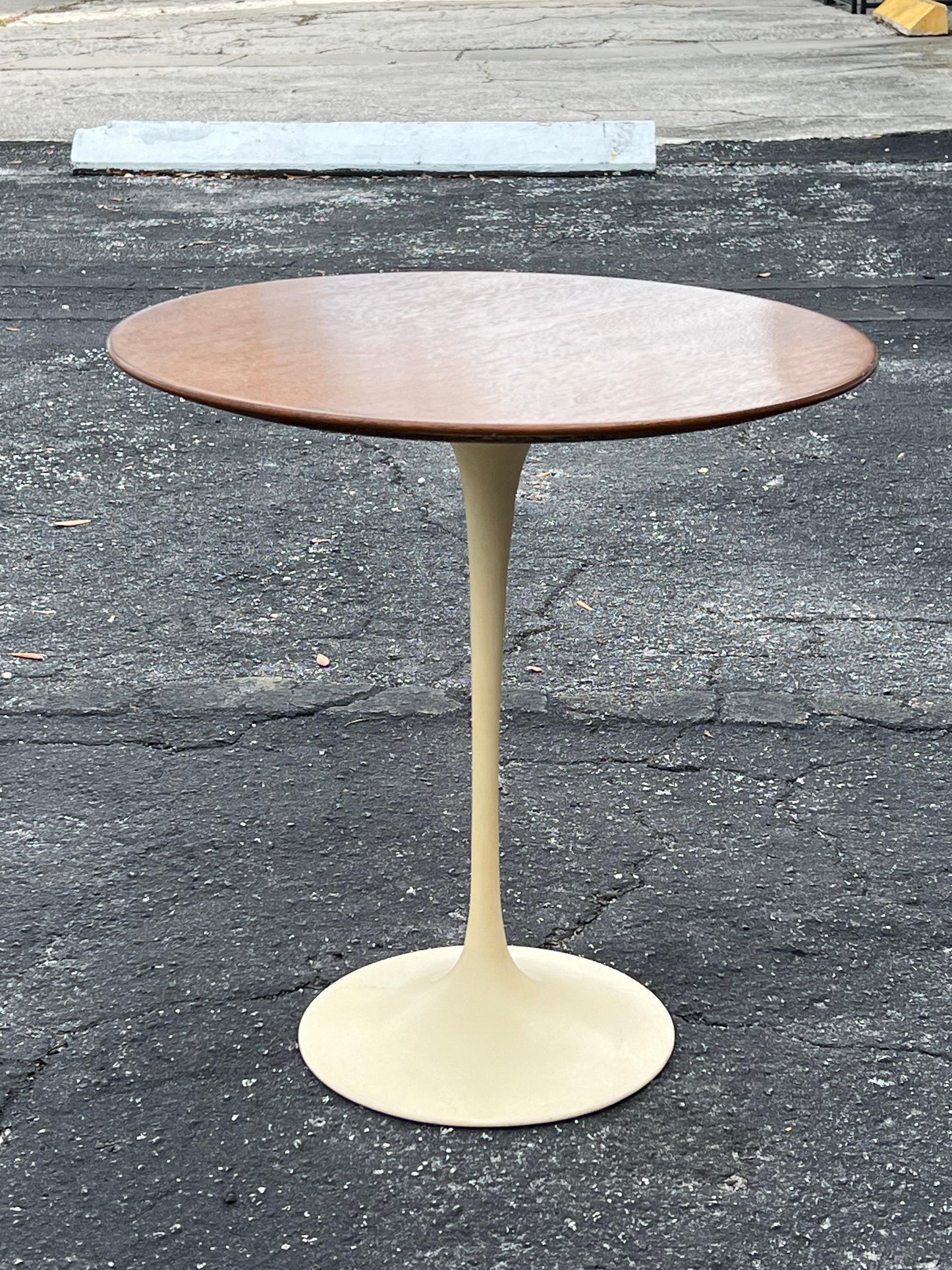 Frisman Vintage Knoll Saarinen Side Table with Walnut Top