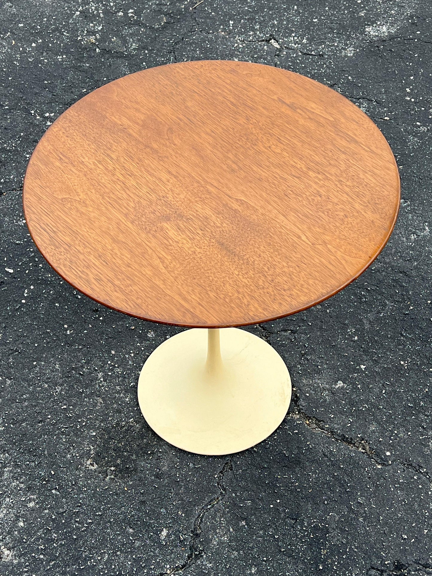 Frisman Vintage Knoll Saarinen Side Table with Walnut Top