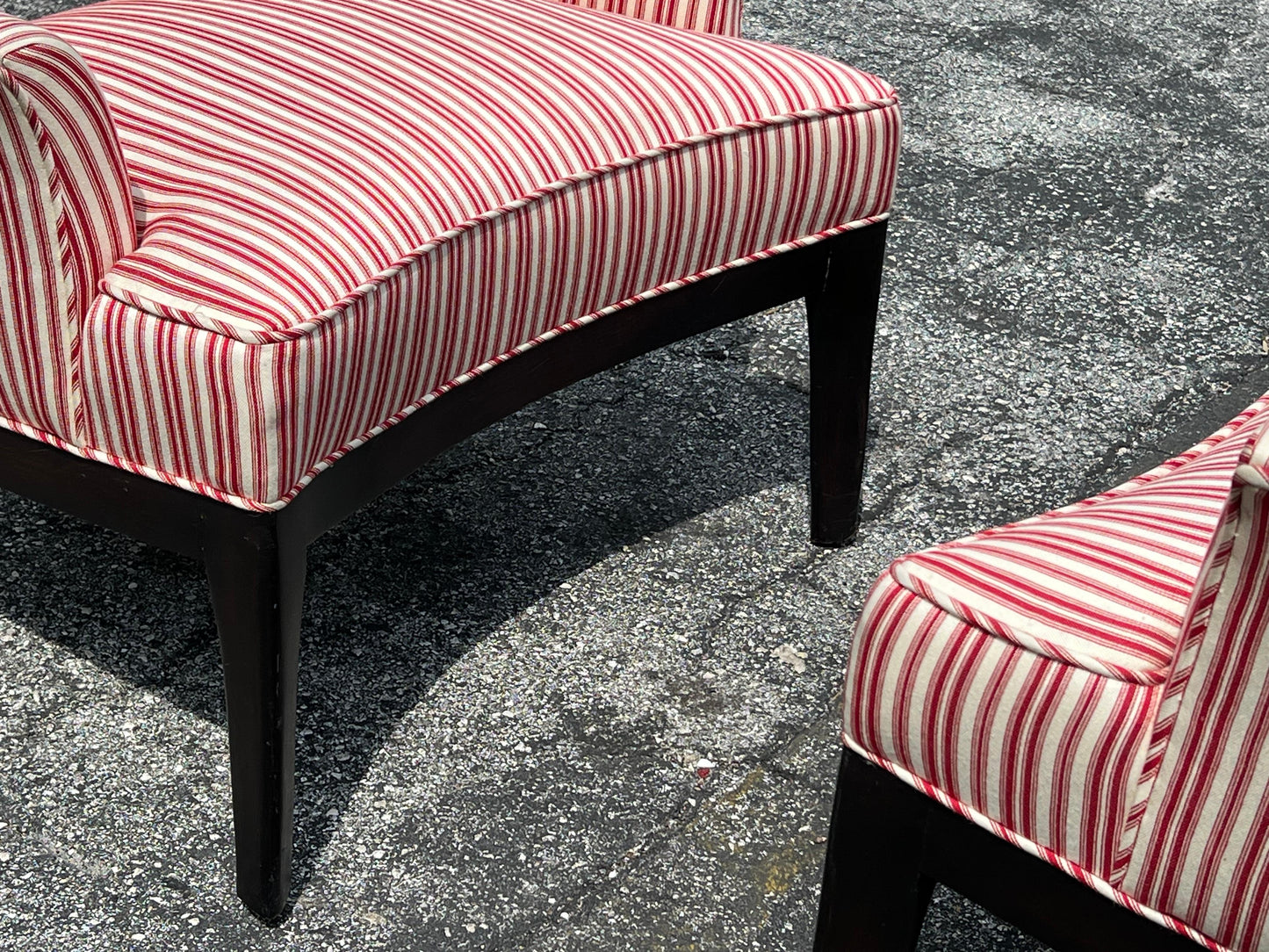 Frisman Vintage A Pair of Elegant Open Back Lounge Chairs By Erwin Lambeth Ca' 1960's