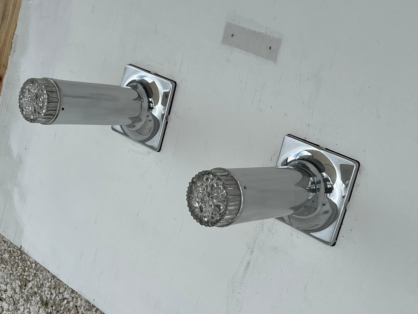 Frisman Vintage A Pair Of Polished Aluminum Lights By Ilum ca' 1970's Space Age