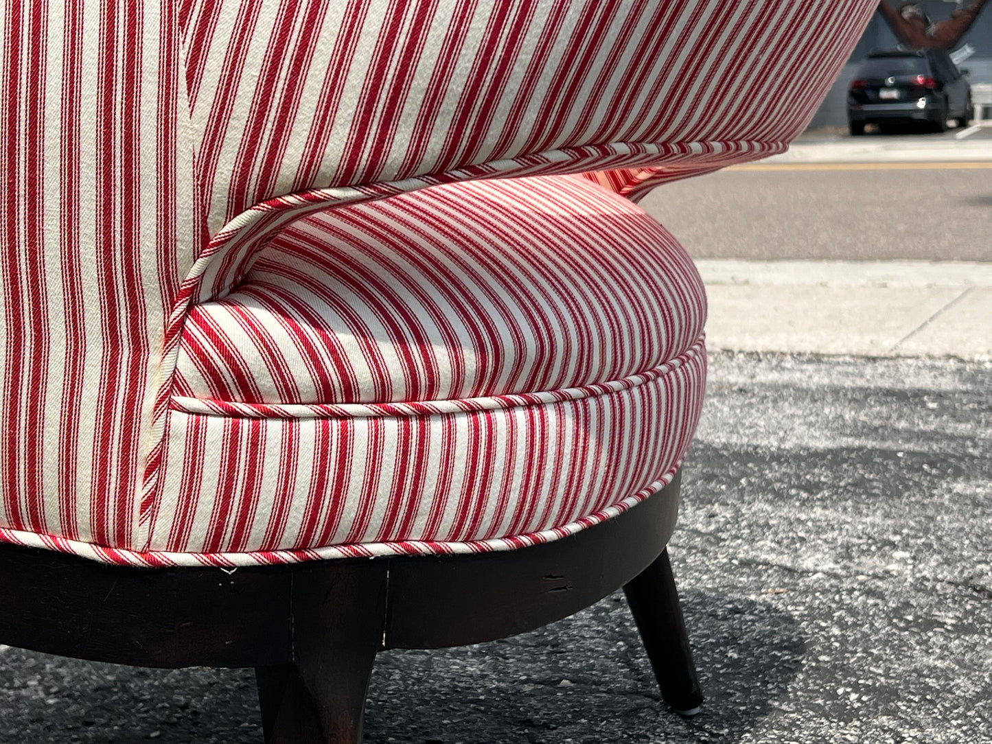 Frisman Vintage A Pair of Elegant Open Back Lounge Chairs By Erwin Lambeth Ca' 1960's