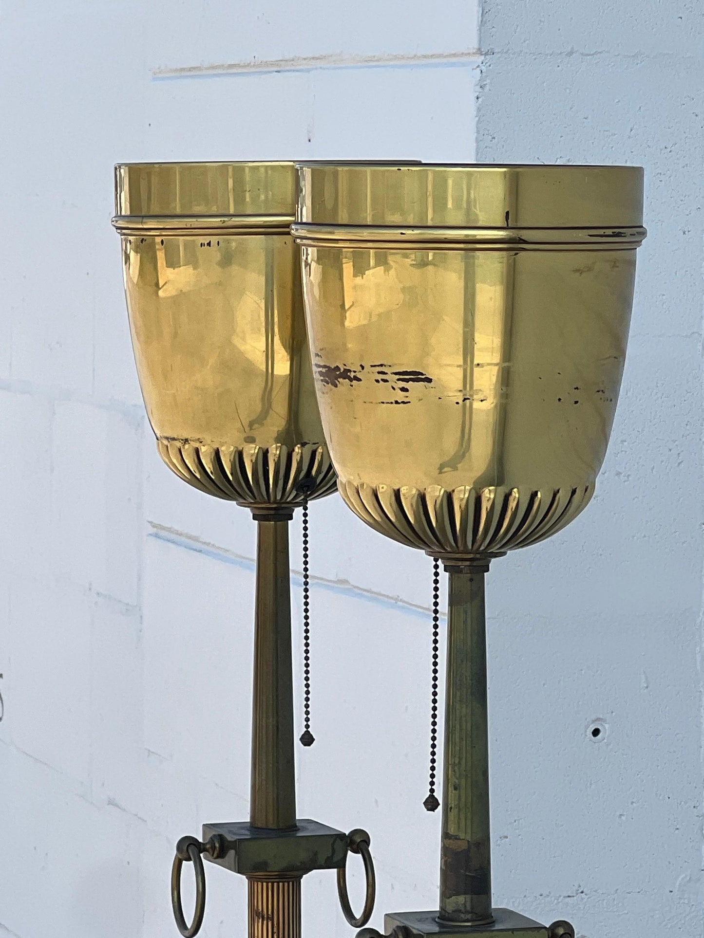 Frisman Vintage A Pair of Brass Torcheres Ca' 1950's