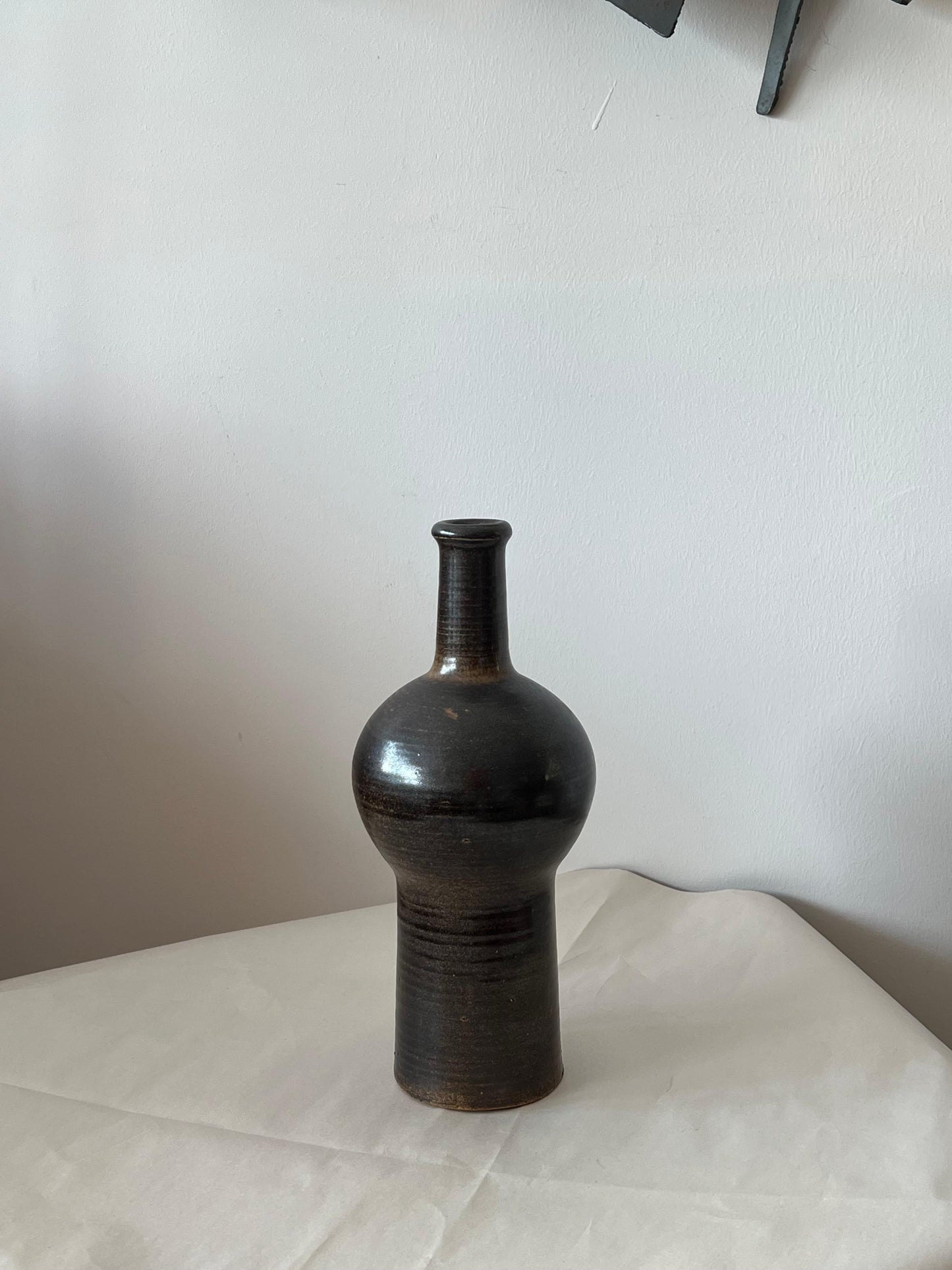 Frisman Vintage Ceramic Vase By Okki Laine Finland Ca' 1950's