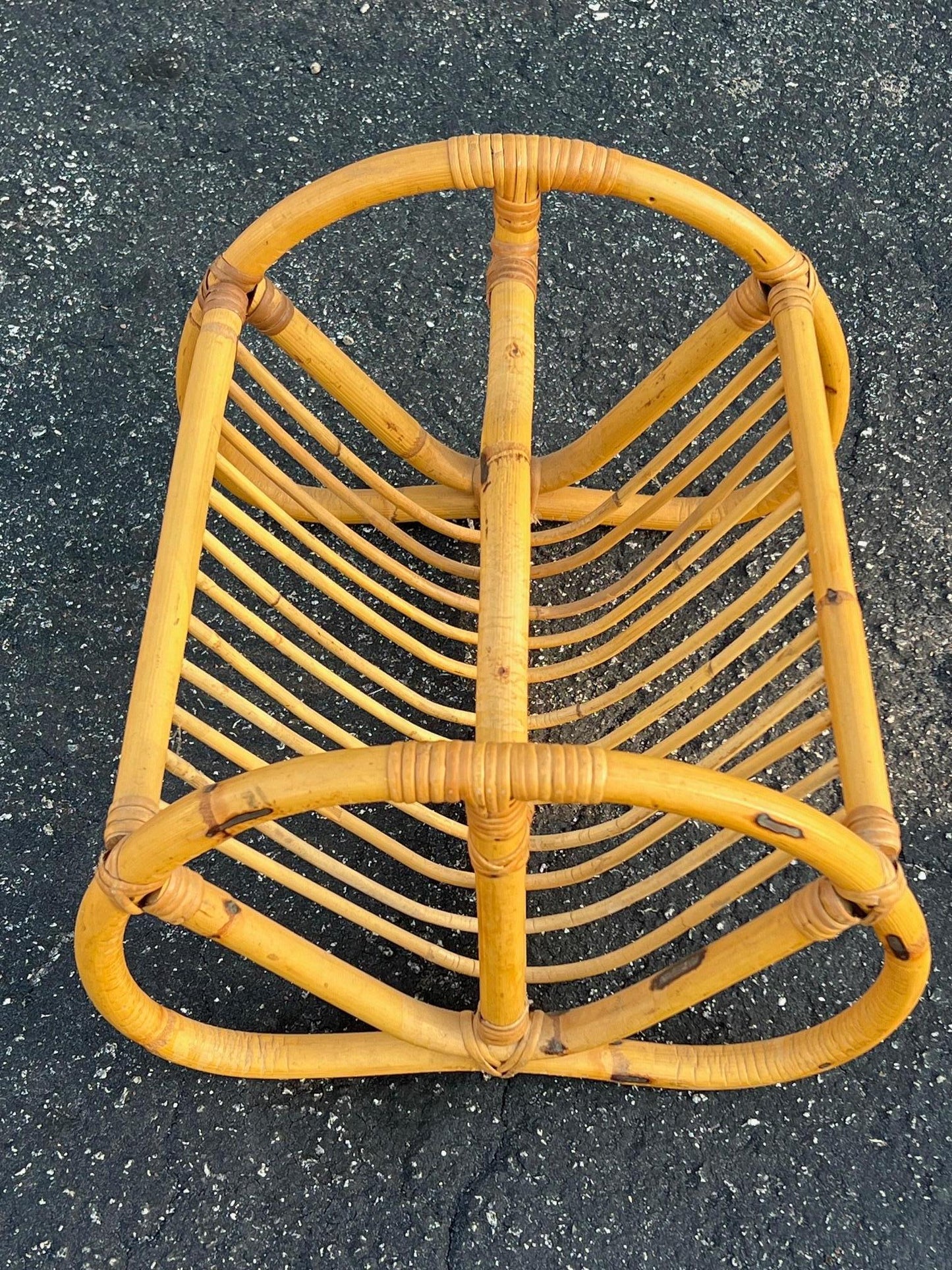 Frisman Vintage Unusual Vintage Bamboo Magazine Rack Ca' 1950's