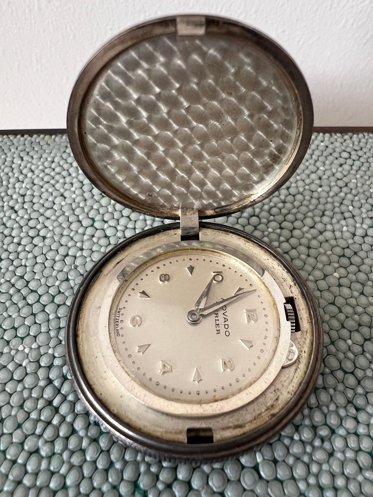 Frisman Vintage Movado St.Christopher Coin Watch Sterling Silver Retailed By Turler