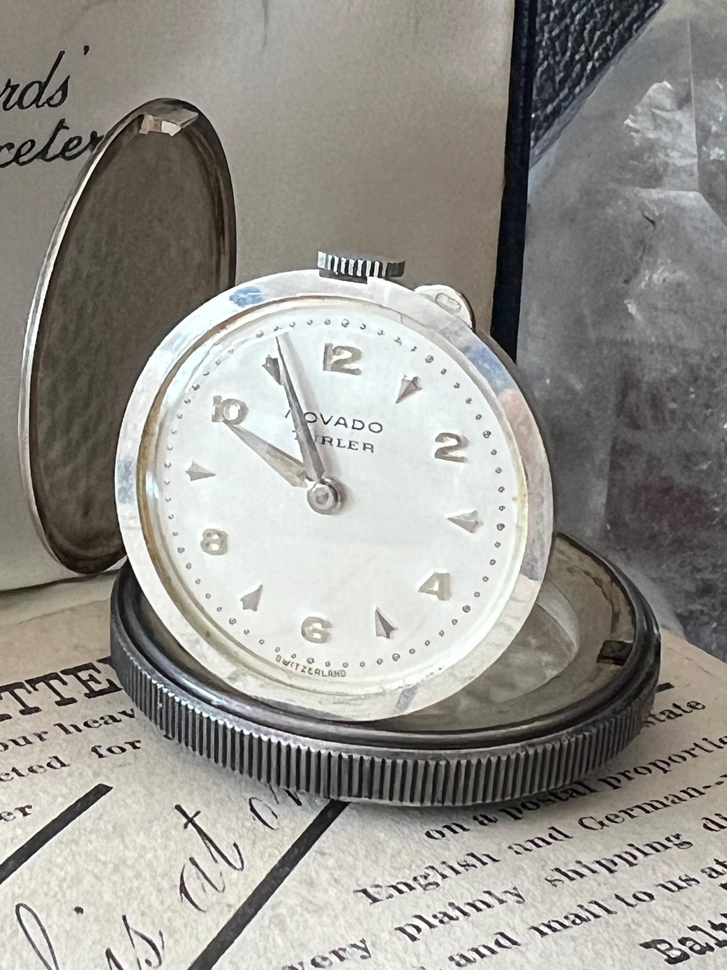 Frisman Vintage Movado St.Christopher Coin Watch Sterling Silver Retailed By Turler