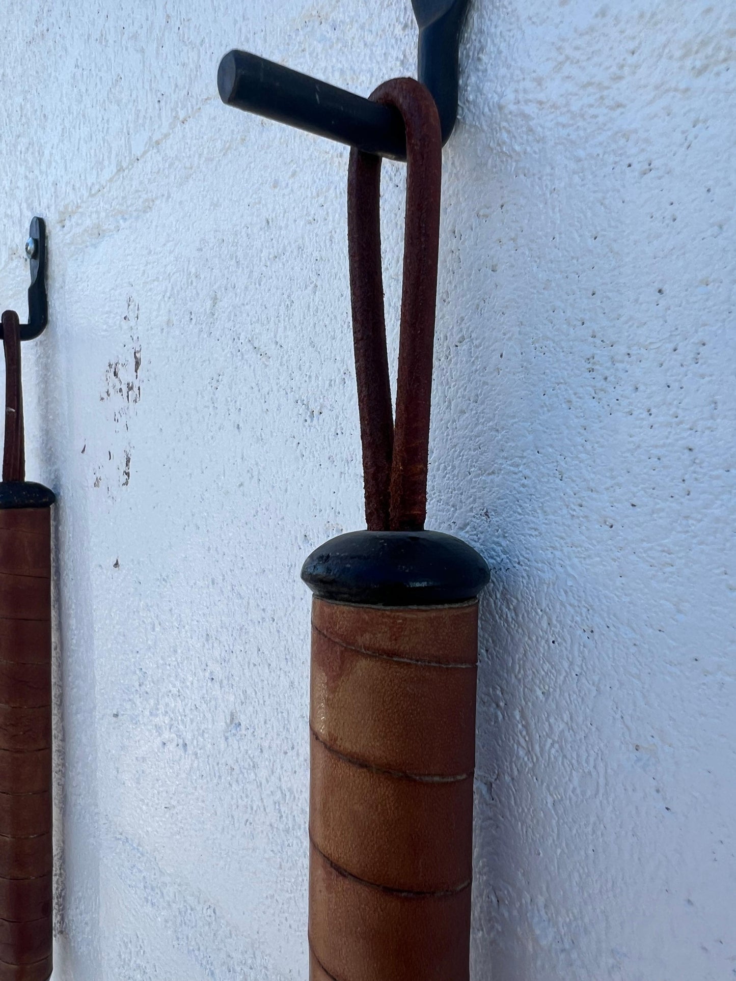 Frisman Vintage Modernist Firetools With Leather Wrapped Handles Ca' 1950's