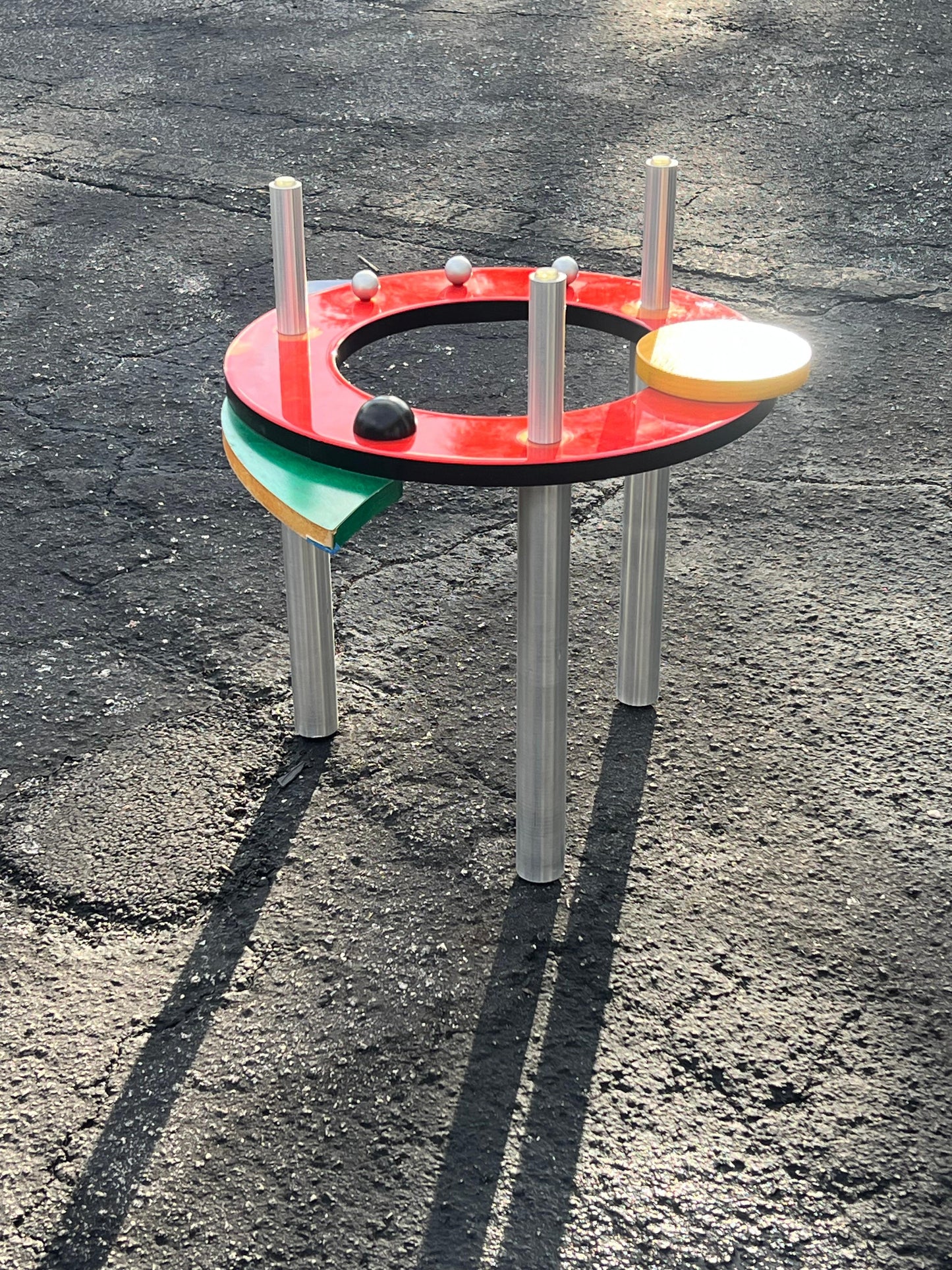Frisman Vintage Funky Post Modern Colorful Side Table ca' 1990