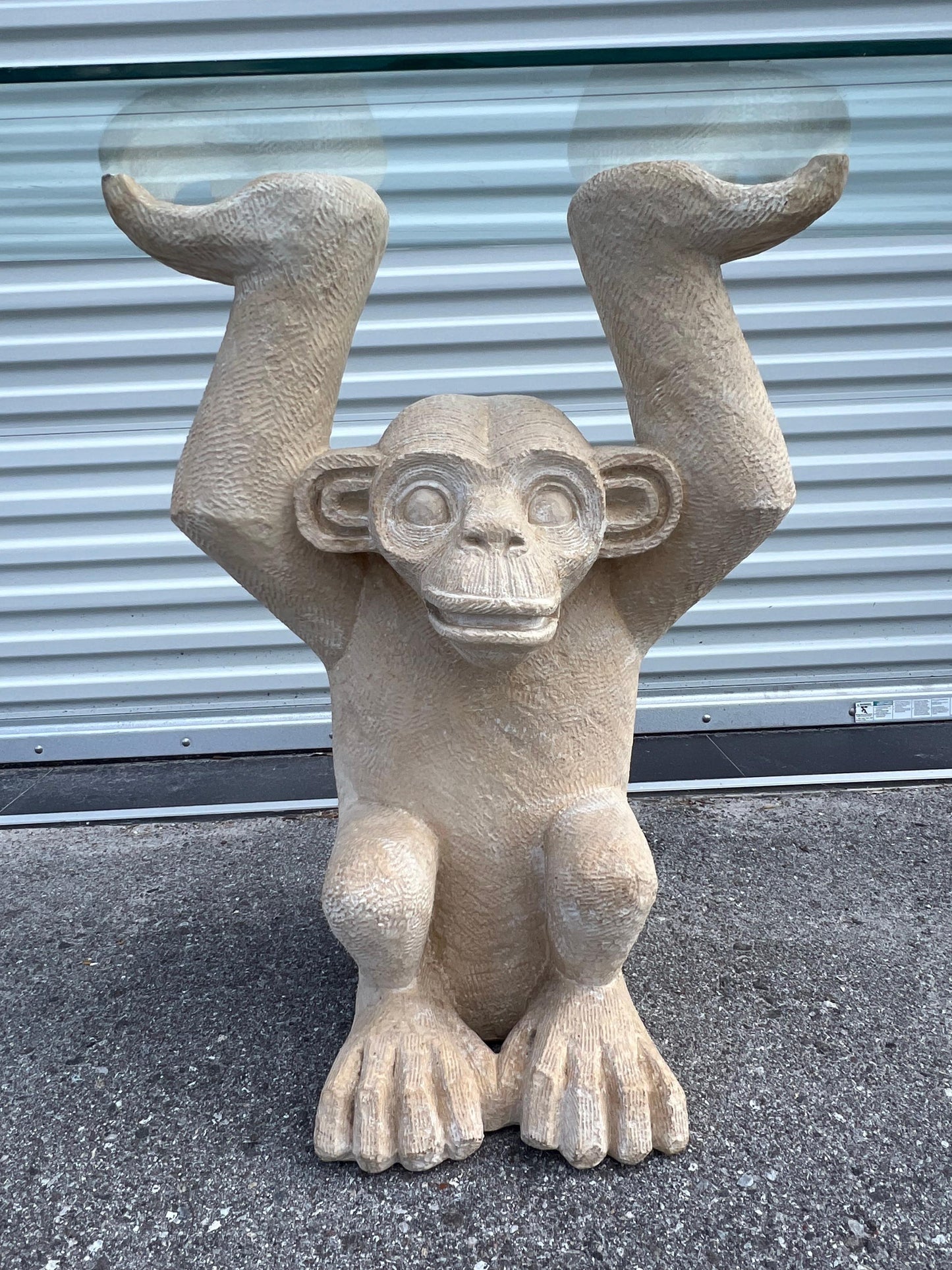 Frisman Vintage Cast Concrete Monkey Console Table Ca' 1970's
