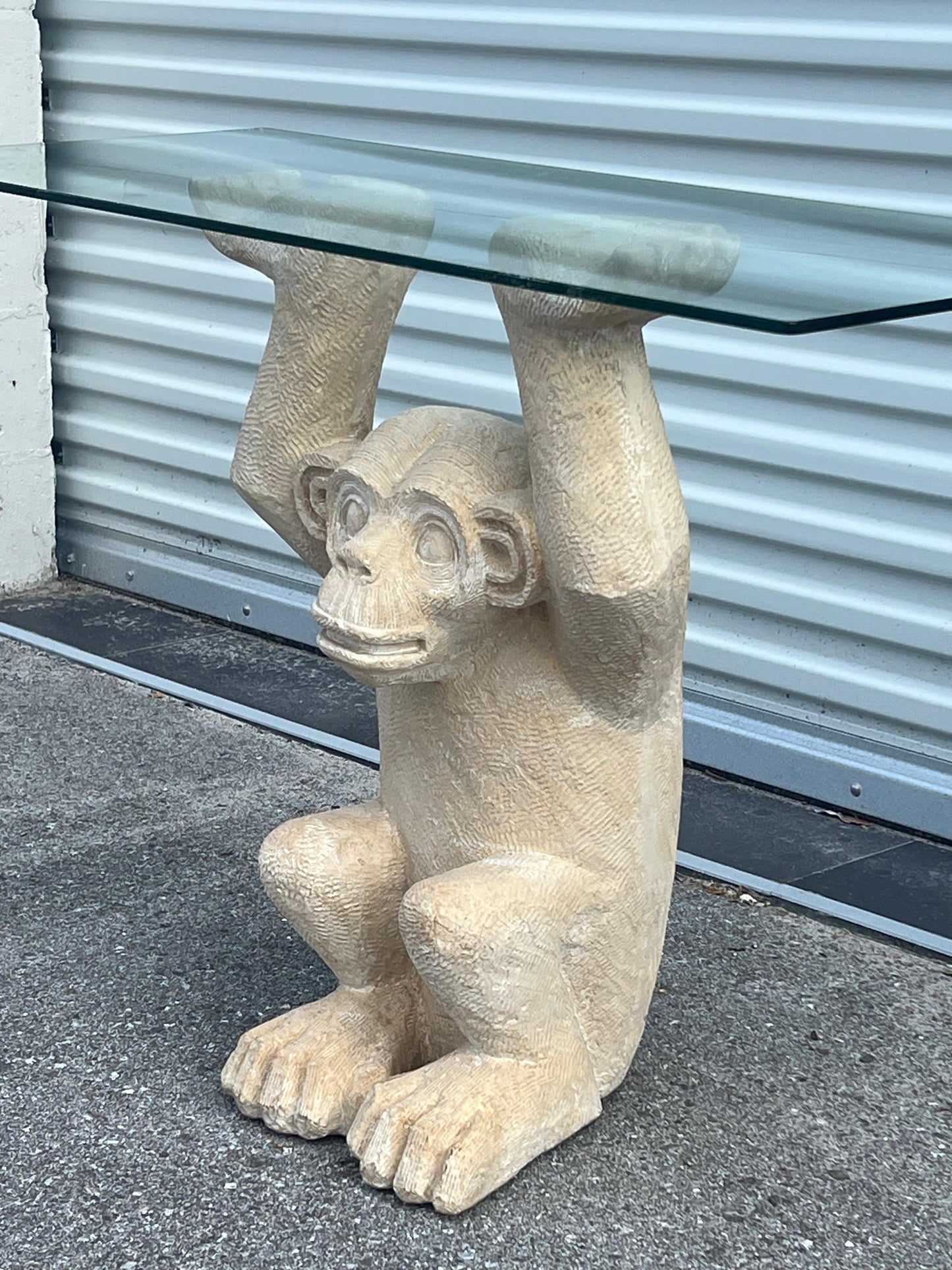 Frisman Vintage Cast Concrete Monkey Console Table Ca' 1970's