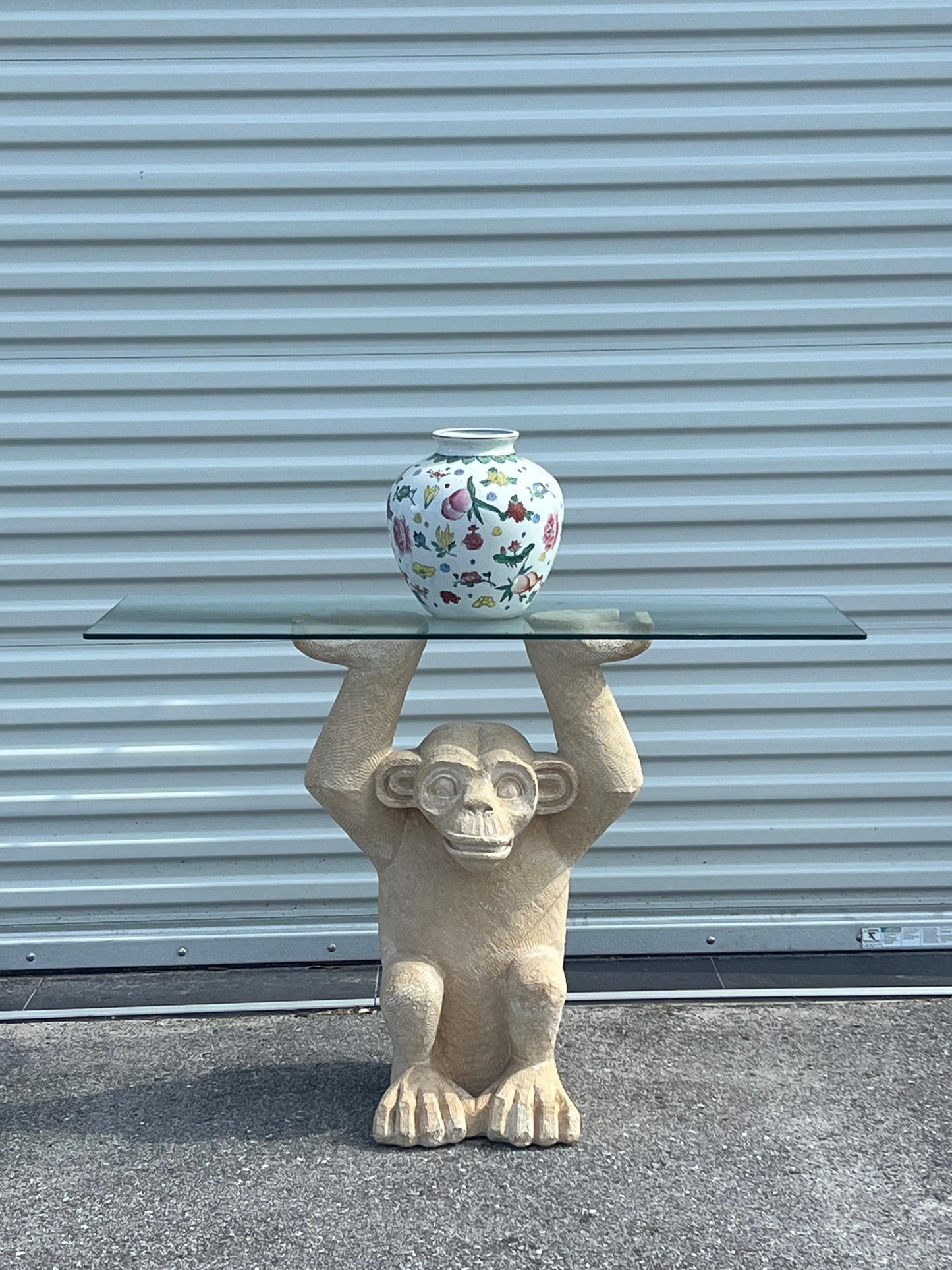 Frisman Vintage Cast Concrete Monkey Console Table Ca' 1970's
