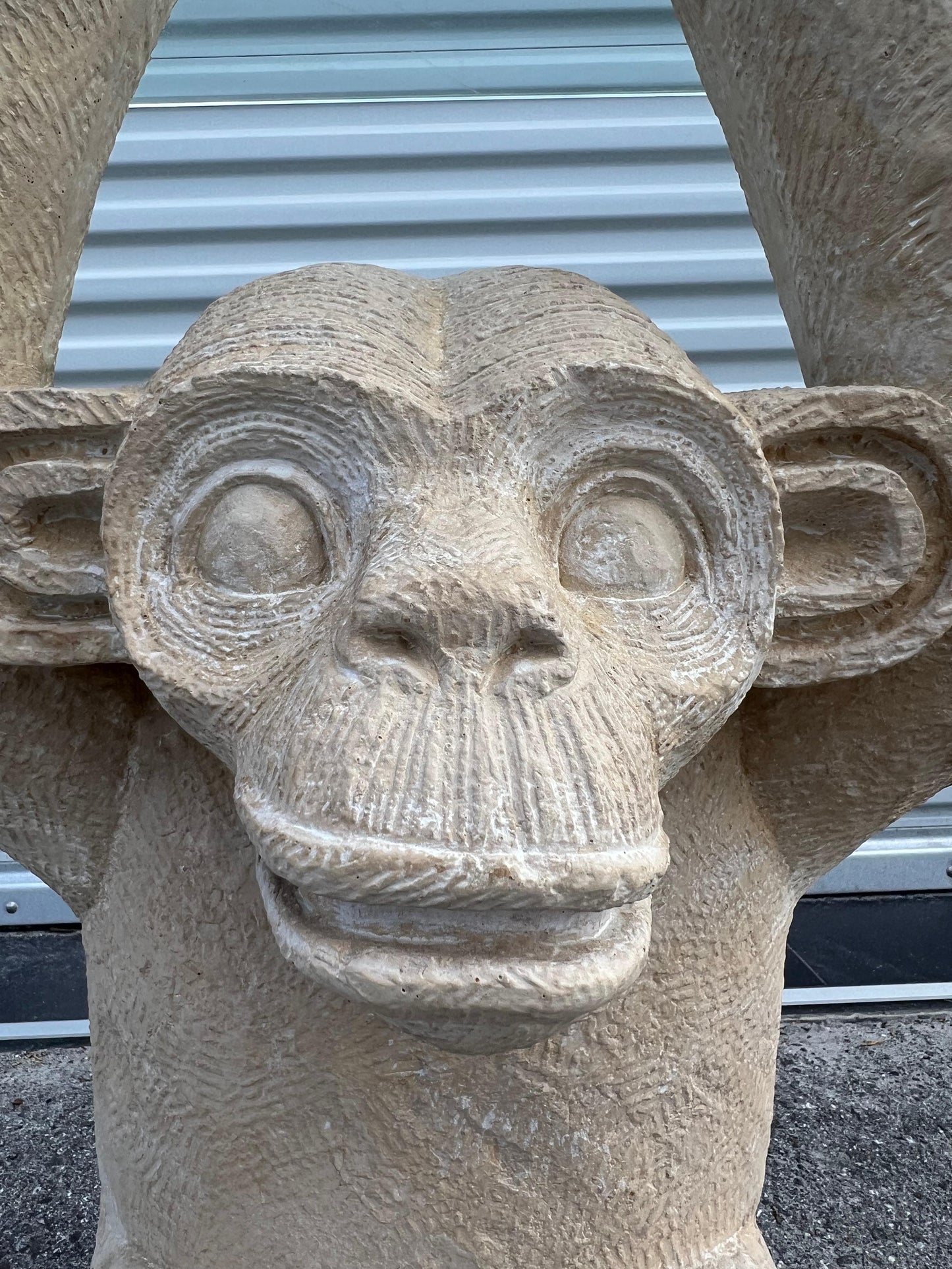 Frisman Vintage Cast Concrete Monkey Console Table Ca' 1970's