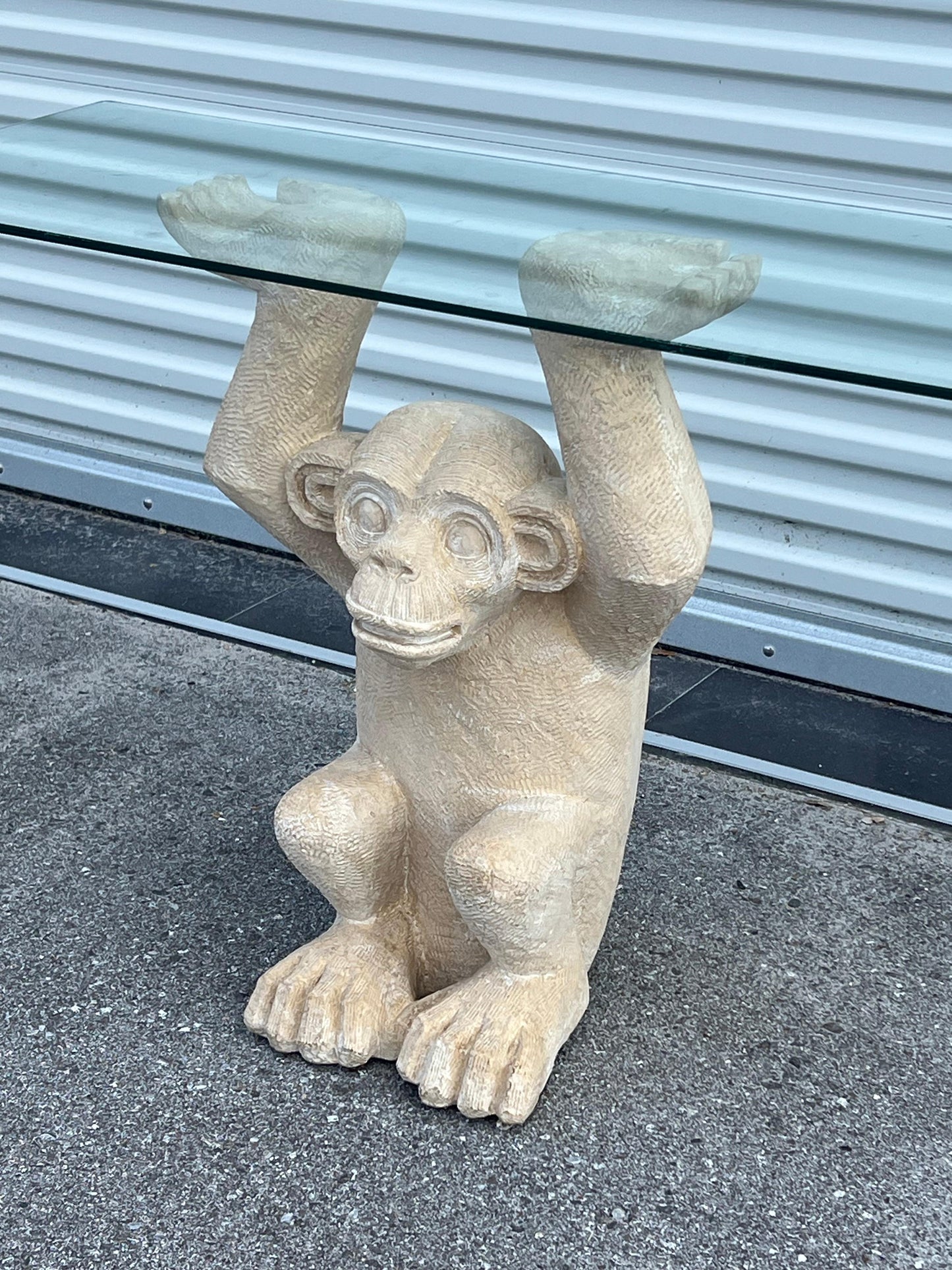 Frisman Vintage Cast Concrete Monkey Console Table Ca' 1970's
