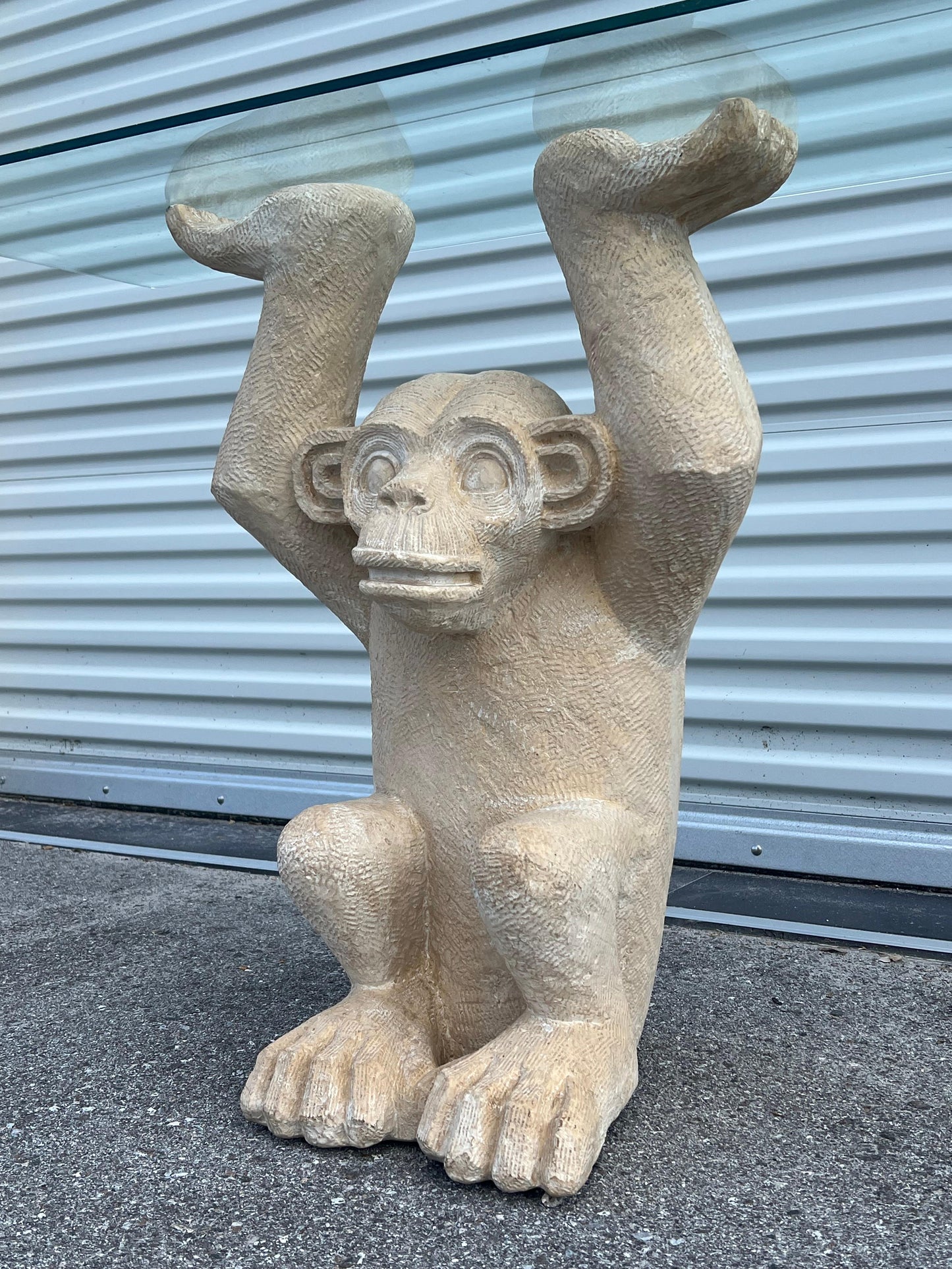 Frisman Vintage Cast Concrete Monkey Console Table Ca' 1970's