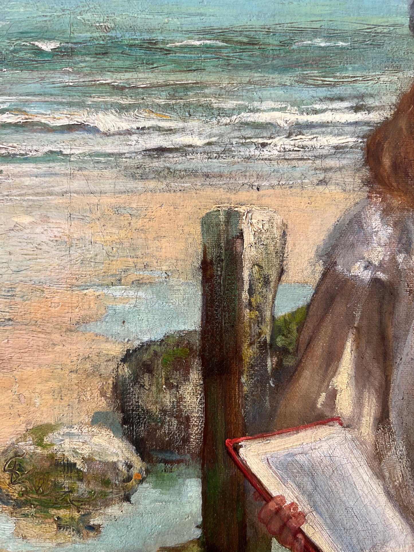 Frisman Vintage A Painting By Water Herbert Roe Ca' 1900