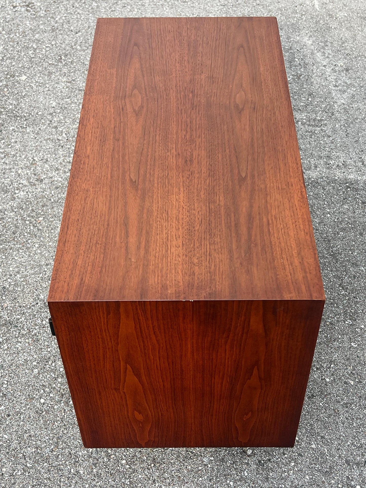 Frisman Vintage Petite Classic Knoll Credenza in Walnut and Cream Ca' 1950's
