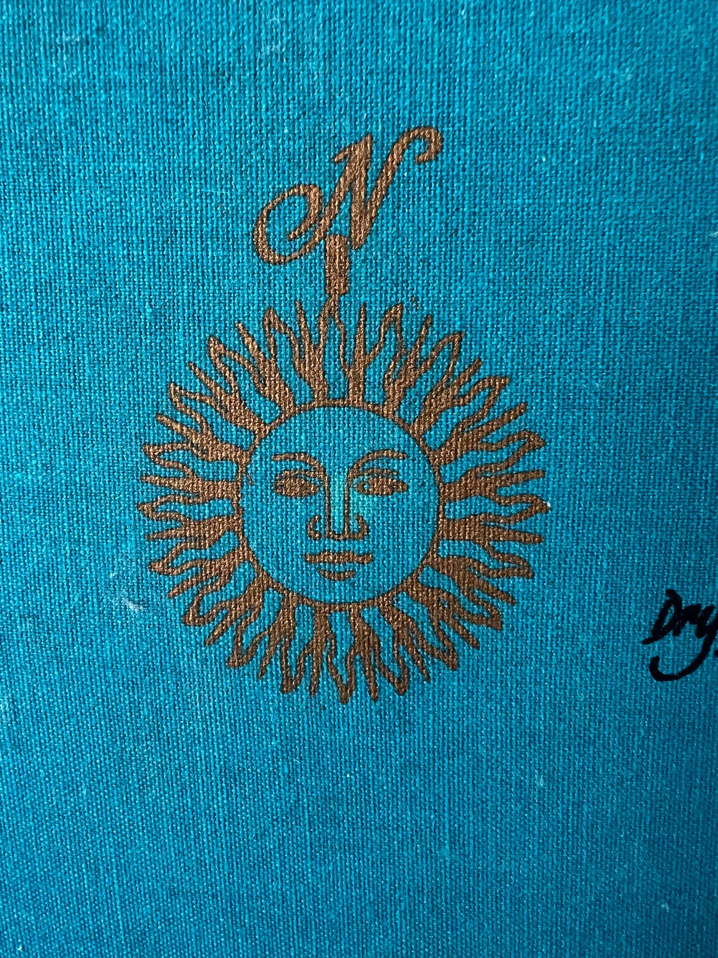 Frisman Vintage Vintage St.Thomas Caribbean Screenprint on Canvas Ca' 1970's