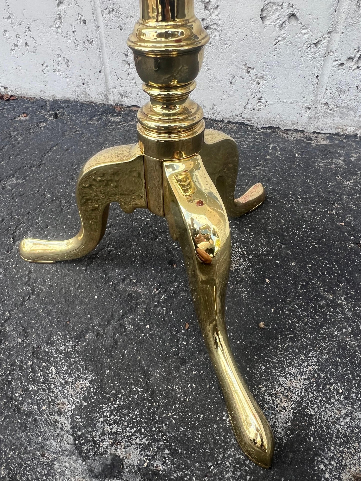 Frisman Vintage Vintage Brass Gueridon With Glass Top Ca' 1950's
