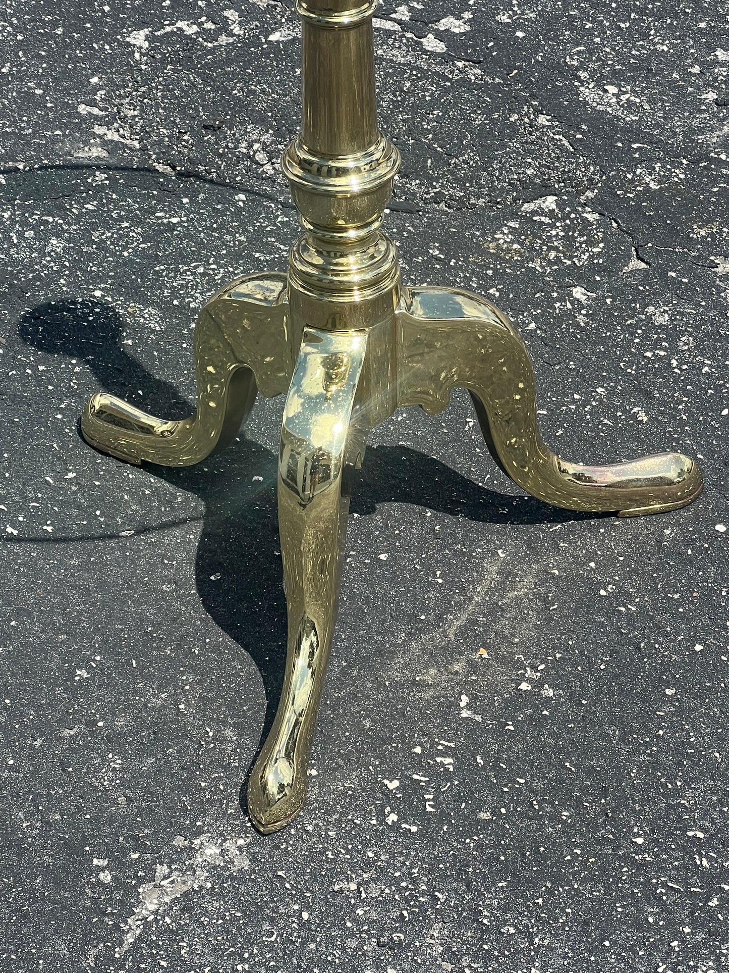 Frisman Vintage Vintage Brass Gueridon With Glass Top Ca' 1950's