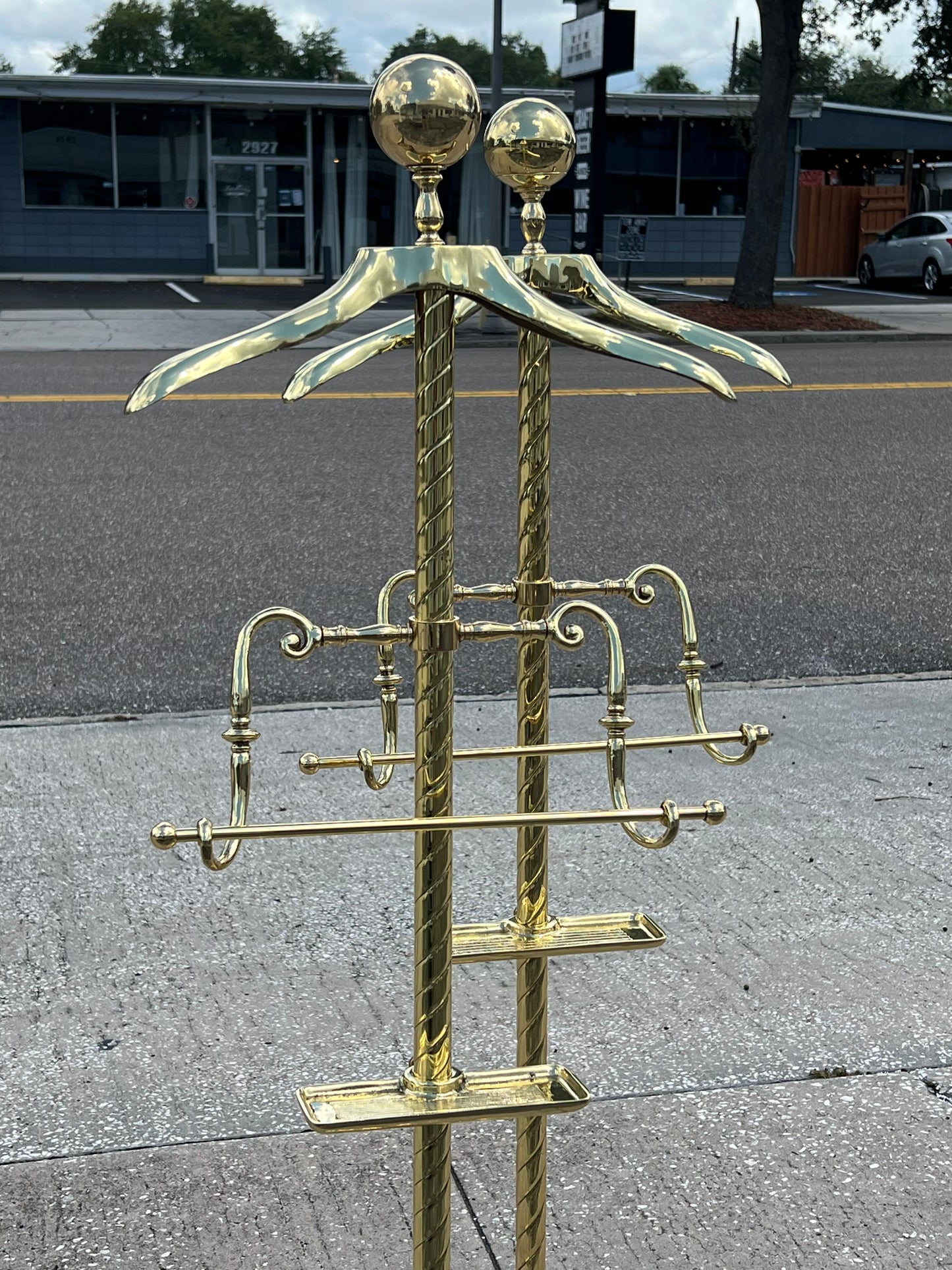 Frisman Vintage A Matched Pair Of Heavy Brass Valets Polished