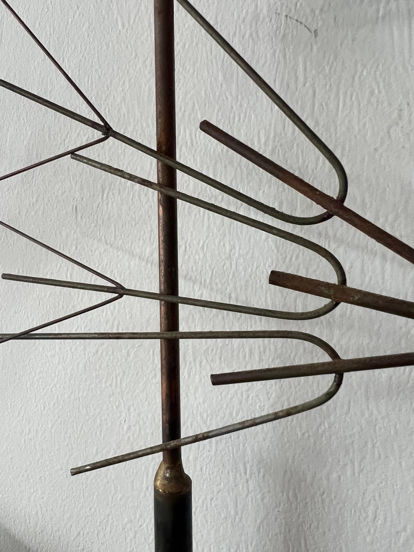 Frisman Vintage A Curtis Jere Brass Sculpture Umbrellas And People ca' 1970's
