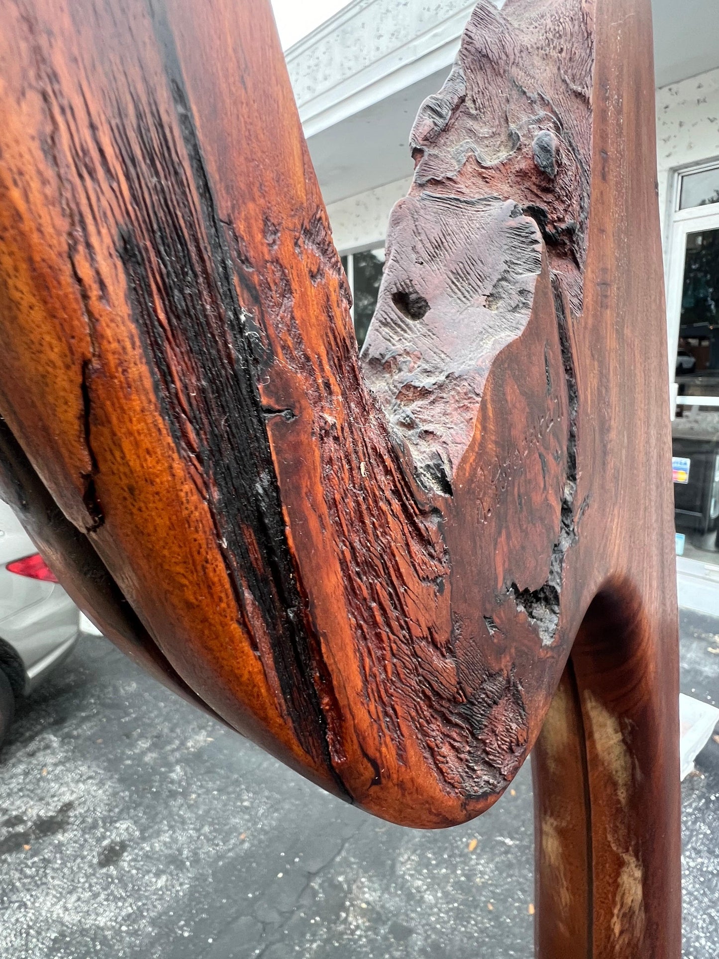 Frisman Vintage Live Edge Organic Mirror By Richard Rothbard 1971 Solid Walnut