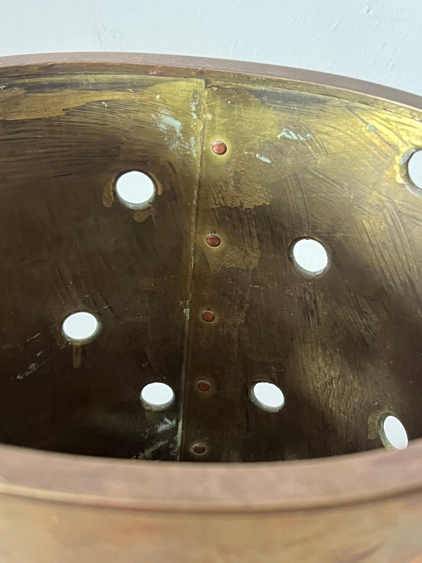 Frisman Vintage Porthole Vintage German Brass Umbrella Stand Ca' 1960's