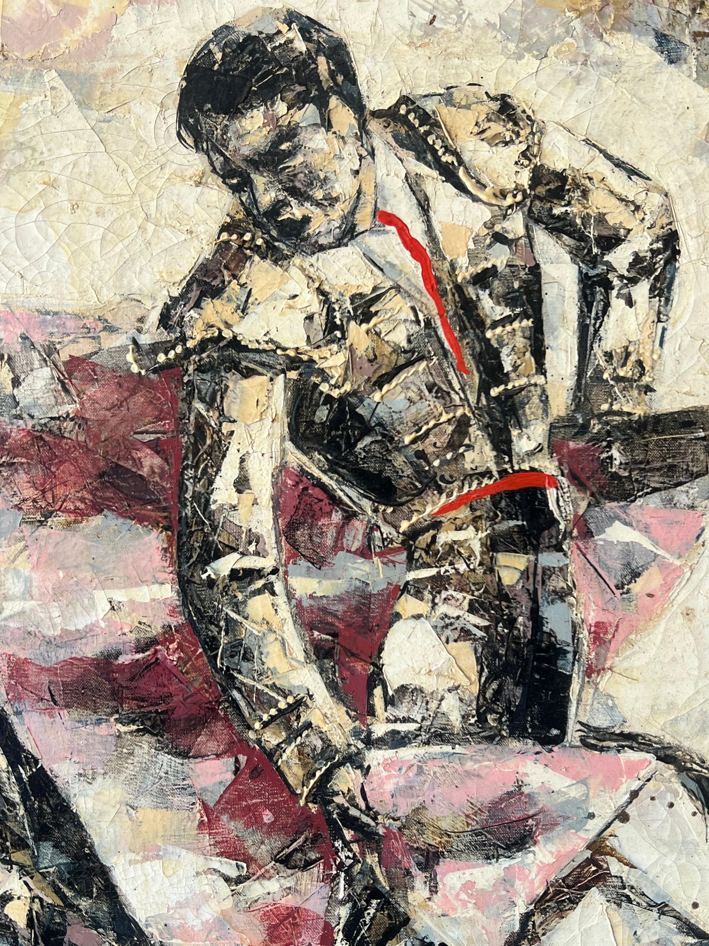 Frisman Vintage Epifanio Ortega Mid Century Bullfight Painting 1969