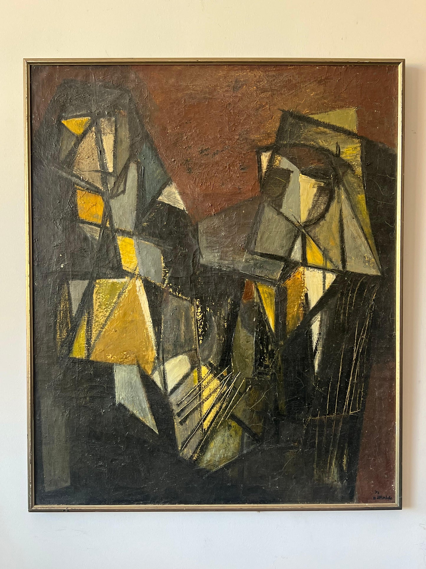 Frisman Vintage An Important Modernist Painting By Hilda Altschule 1950
