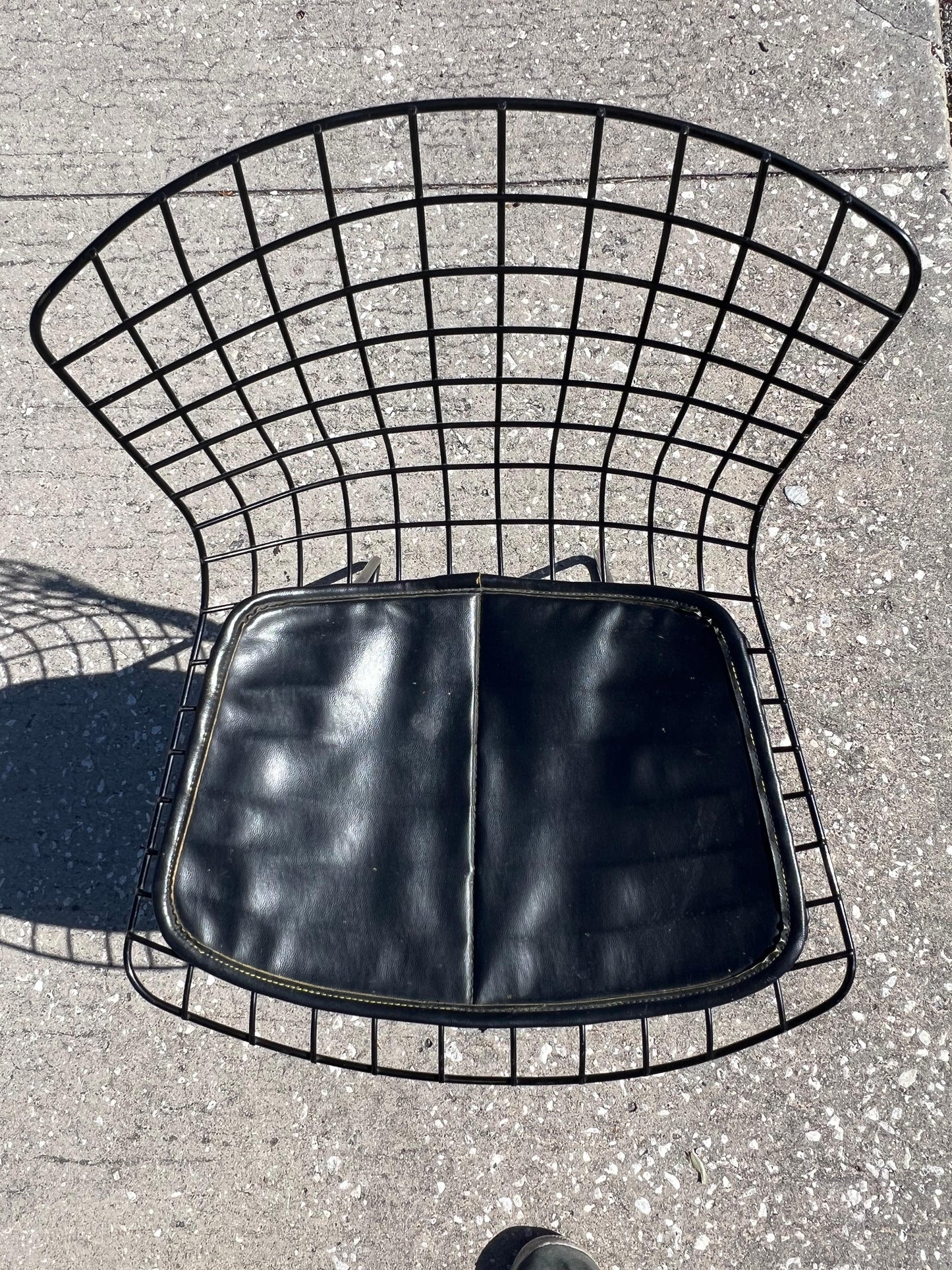 Frisman Vintage Bertoia Vintage Child's Chair With Original Pad Signed ca' 1960 Knoll