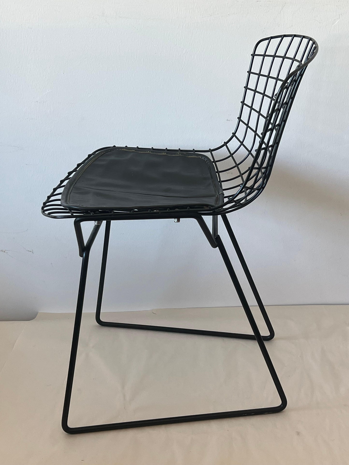 Frisman Vintage Bertoia Vintage Child's Chair With Original Pad Signed ca' 1960 Knoll