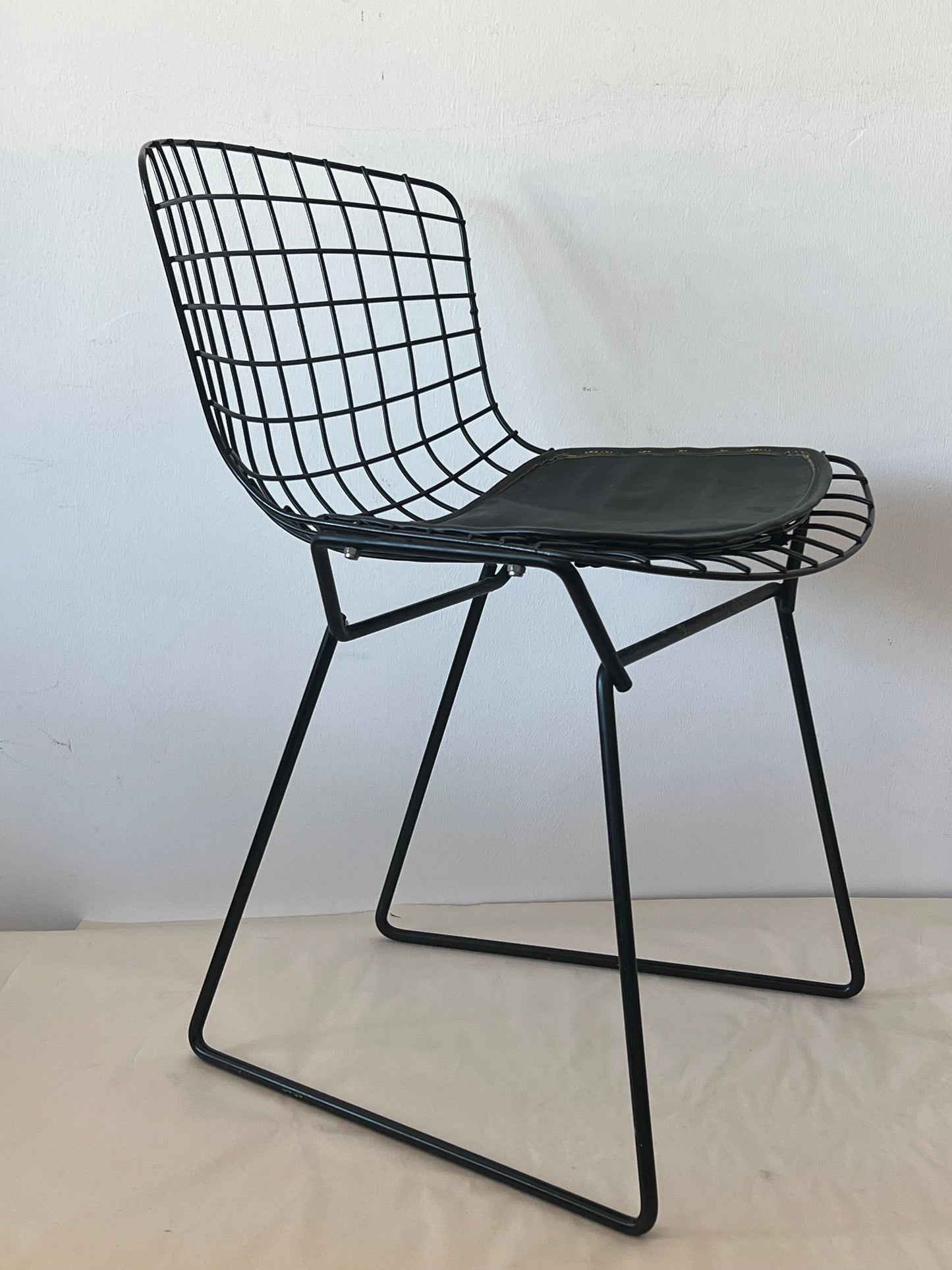 Frisman Vintage Bertoia Vintage Child's Chair With Original Pad Signed ca' 1960 Knoll