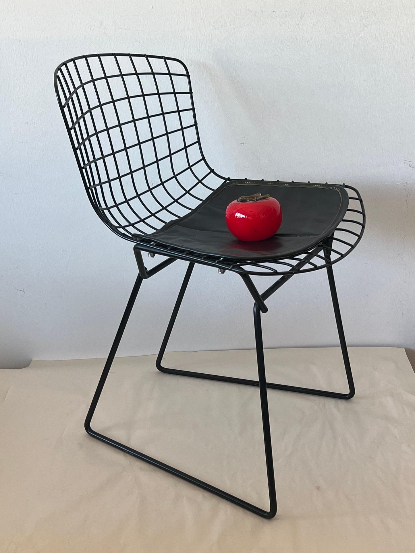 Frisman Vintage Bertoia Vintage Child's Chair With Original Pad Signed ca' 1960 Knoll