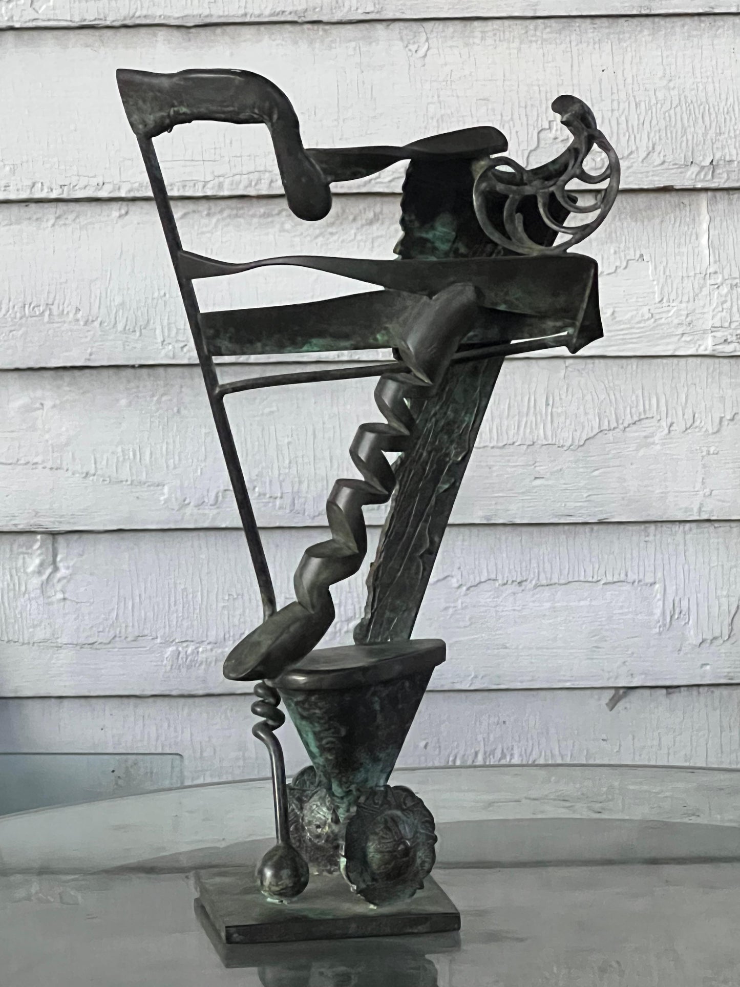 Frisman Vintage Bronze Sculpture by Rodger Mack, circa 1970s