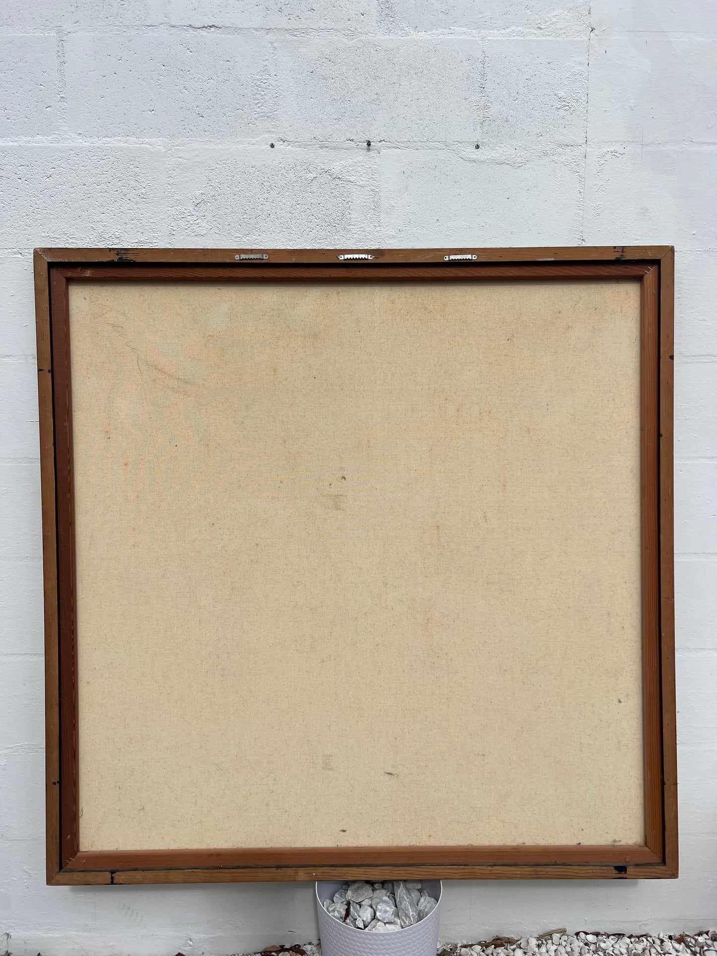 Frisman Vintage 60s XL Thomas Lee Mid Century Modern Floral Oil Painting Signed Framed