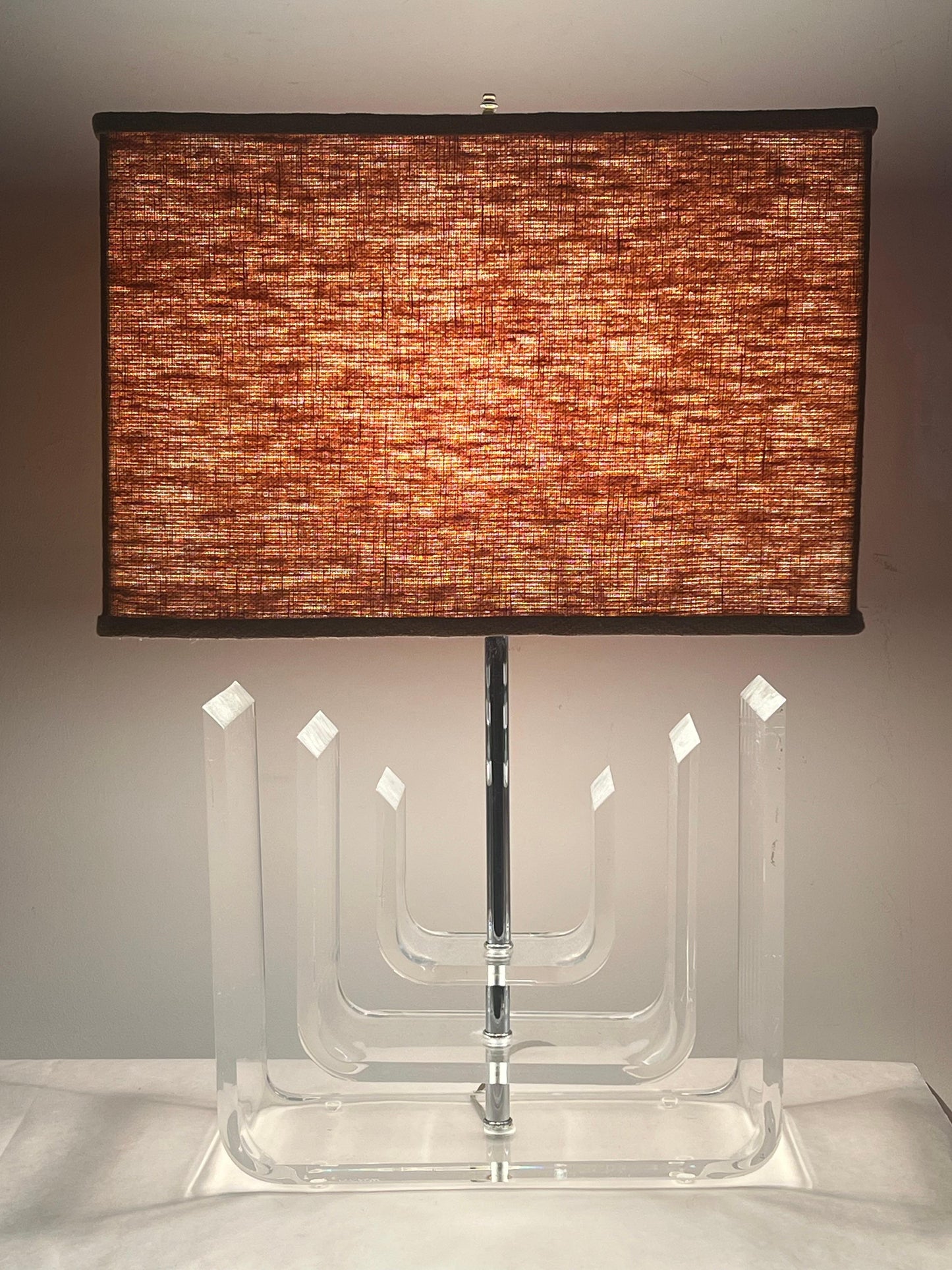 Frisman Vintage A Vintage Table Lucite Lamp By Marlee Ca' 1970's