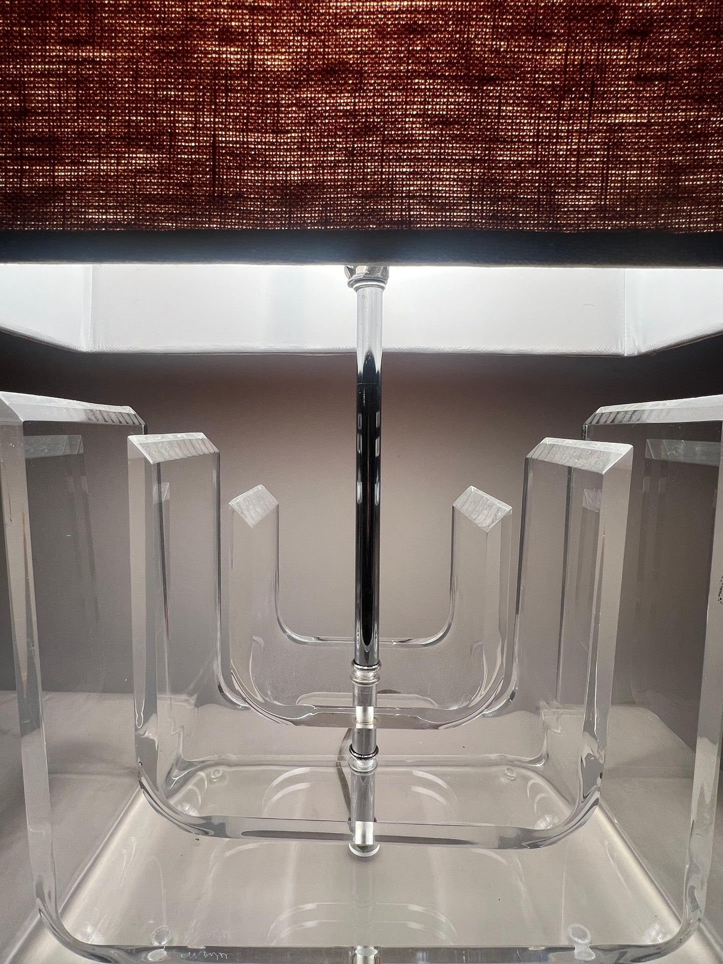 Frisman Vintage A Vintage Table Lucite Lamp By Marlee Ca' 1970's