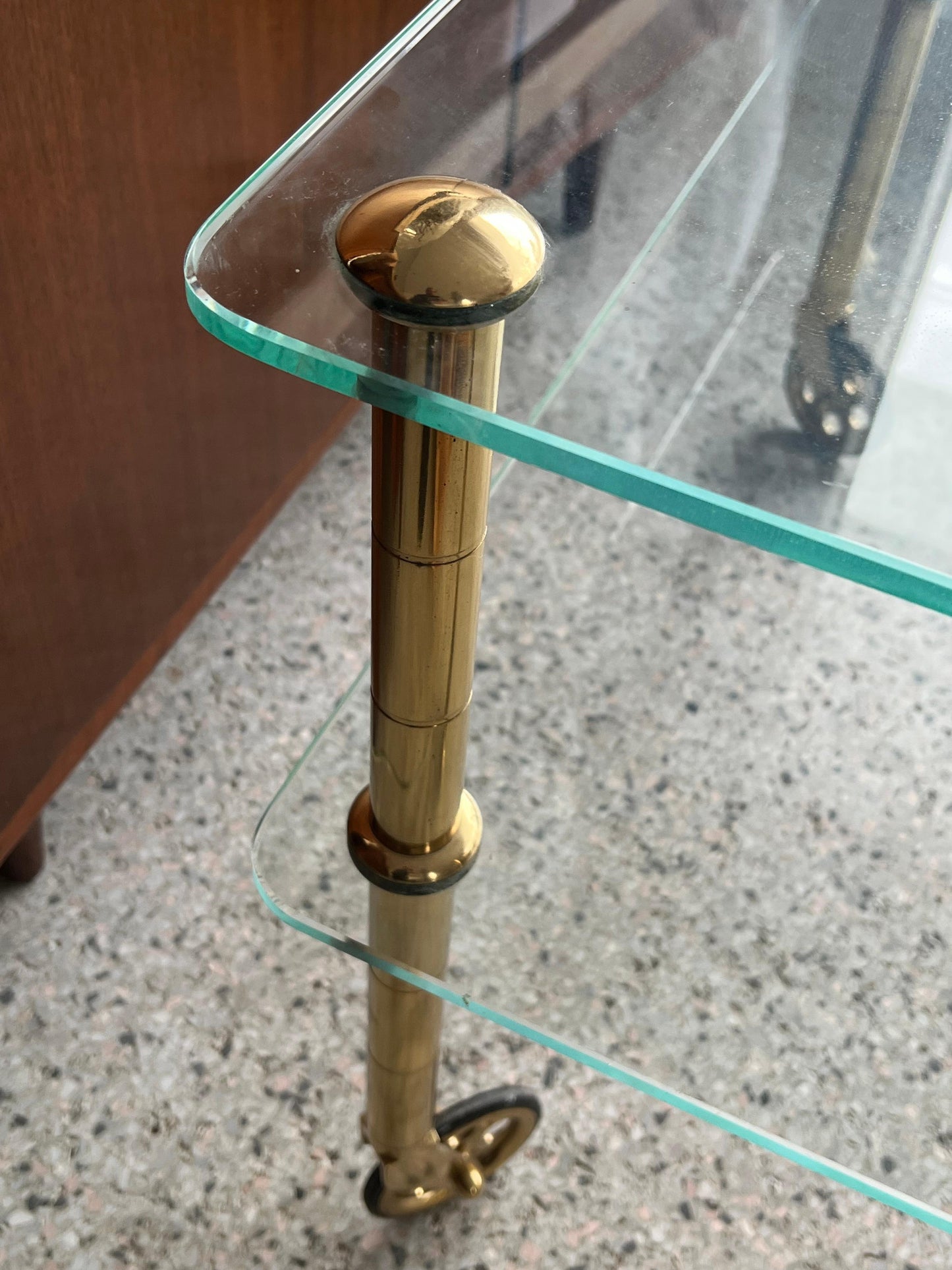 Frisman Vintage Brass Serving Cart by Osvaldo Borsani, circa 1938