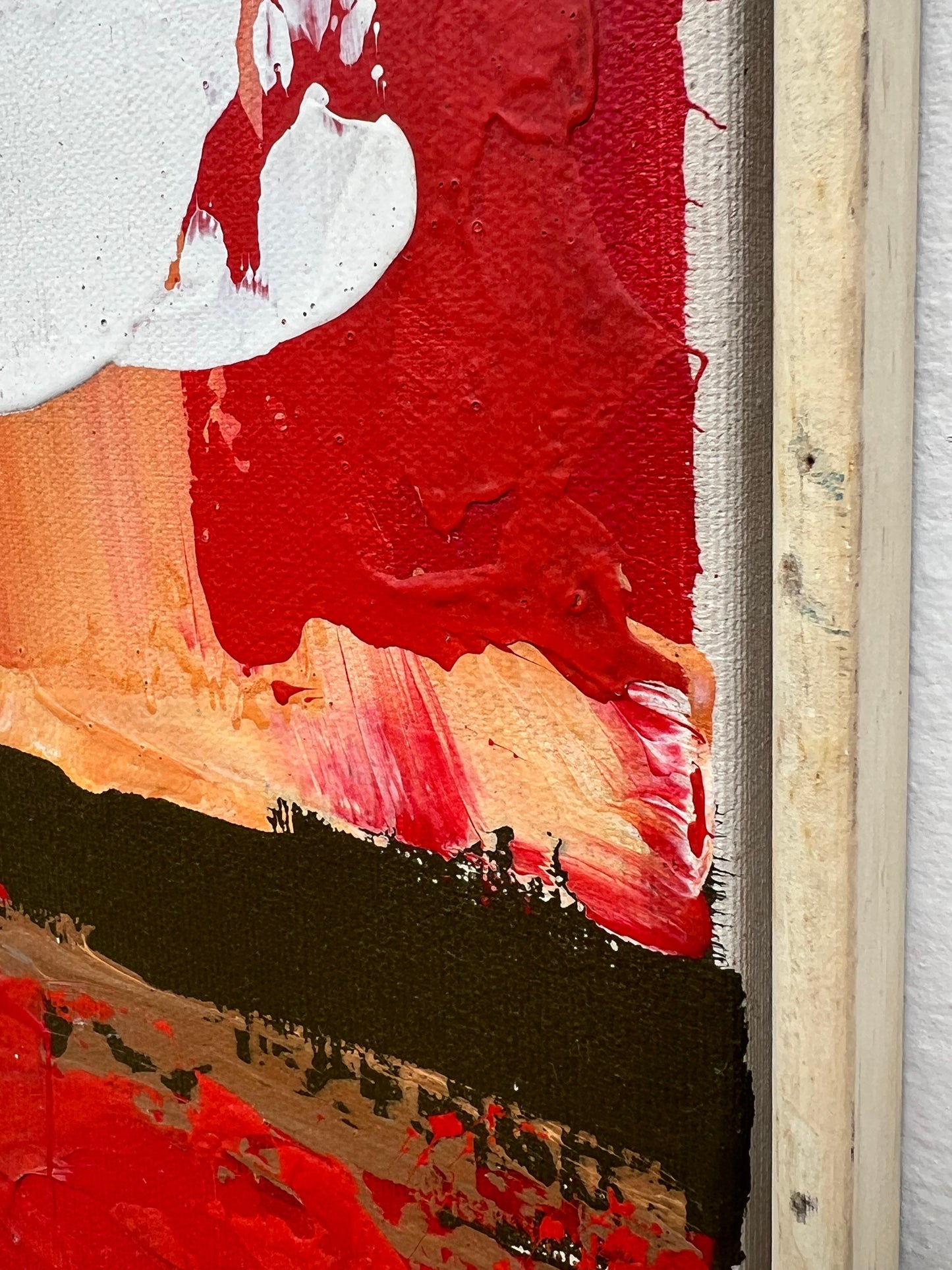 Frisman Vintage A Colorful Abstract Oil on Canvas by Lee Reynolds For Vanguard Studios